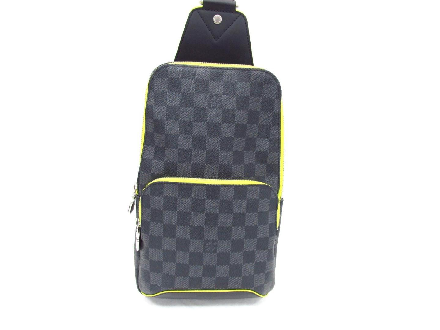 Louis Vuitton Avenue Sling Body Bag N42424 Damier Graphite/leather Gray Jaune for Men - Lyst