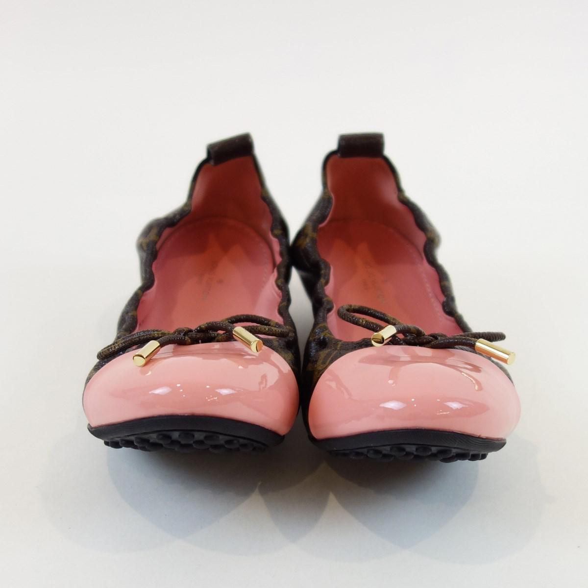 Louis Vuitton Canvas Monogram Flirty Line Flat Ballerina Ballet Shoes Size 39m in Brown - Lyst