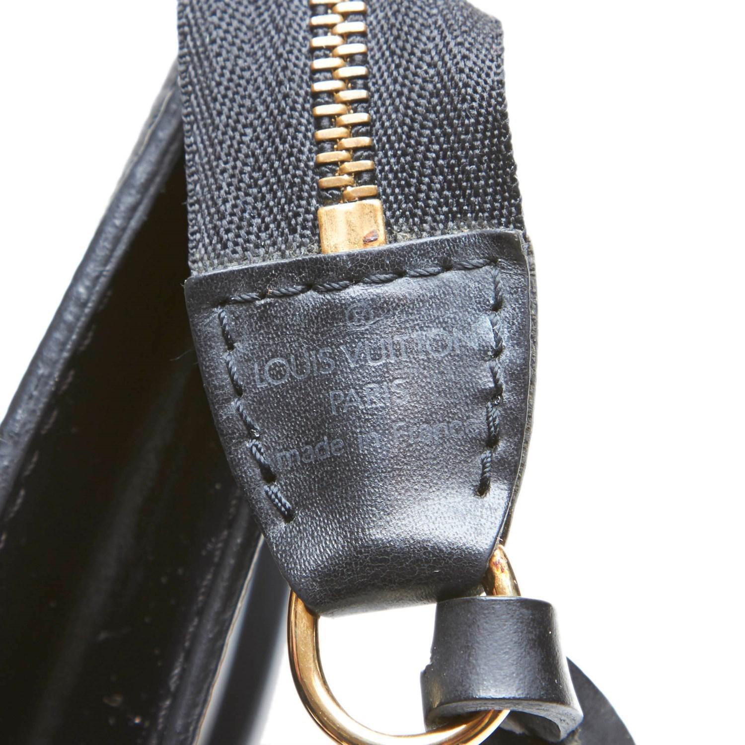 Louis Vuitton Leather Epi Pochette Accessoires 24 in Black - Lyst