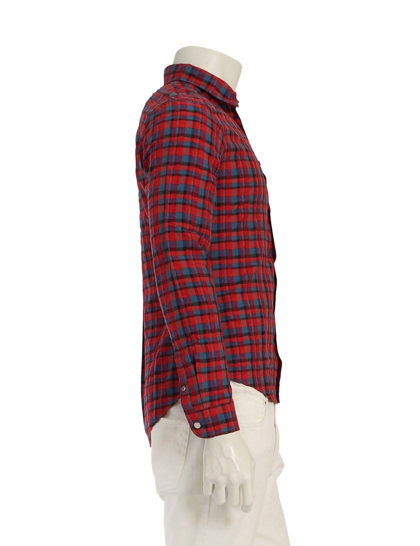 Louis Vuitton Shirt Check Monogram Silk Red, Blue And Black for Men - Lyst