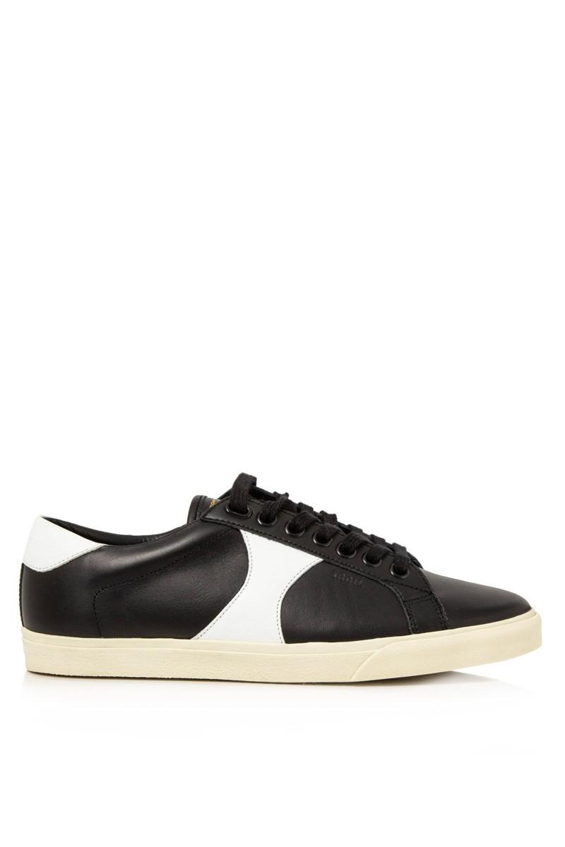 Céline Leather Pre-owned Triomphe Sneakers in Black - Lyst