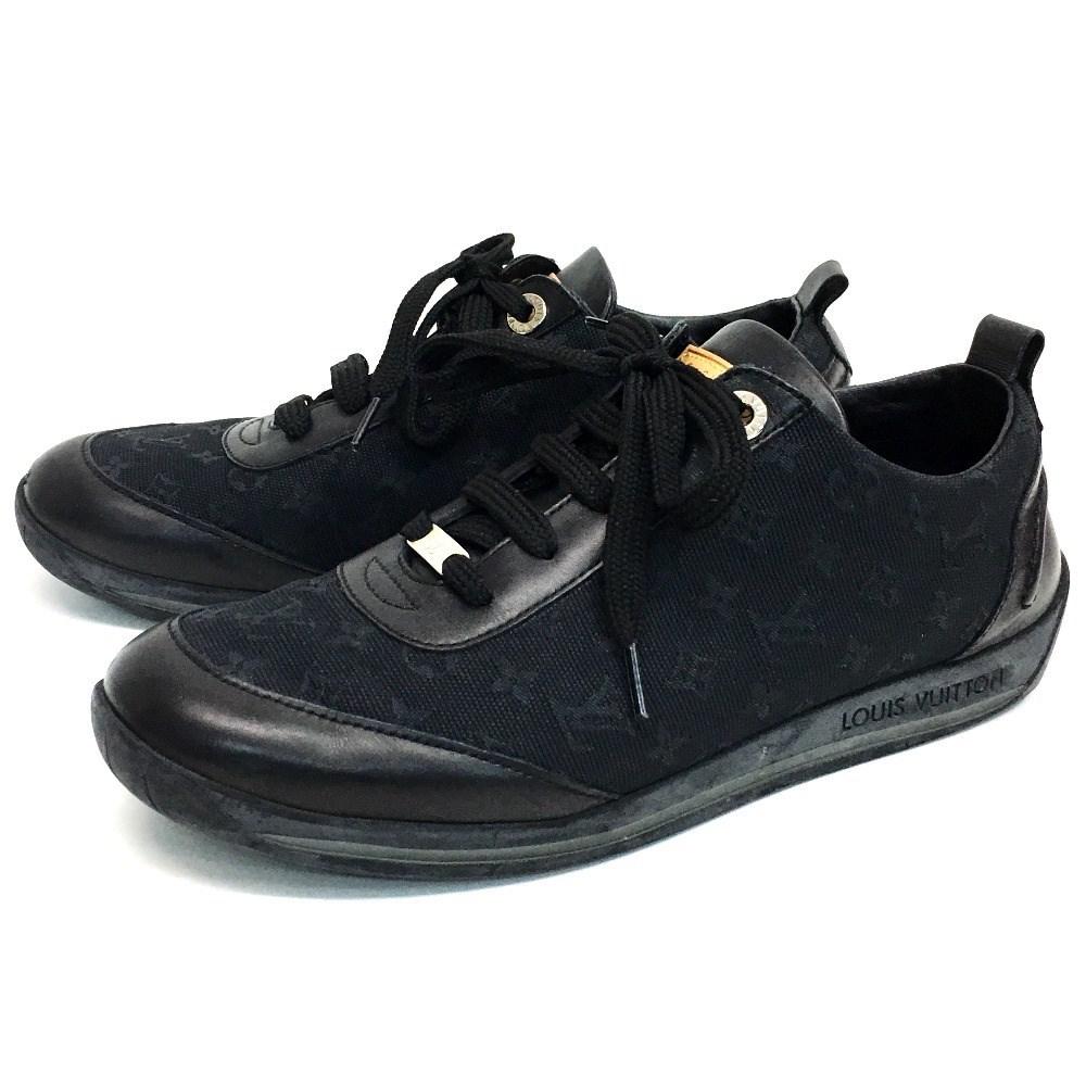Louis Vuitton Monogram Mini Lin Shoes Women&#39;s Shoes Sneakers Black Canvas 5 - Lyst