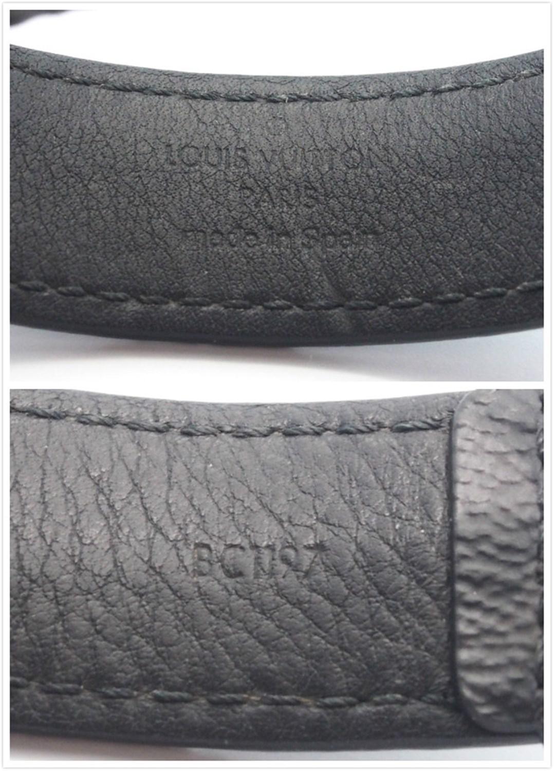 Louis Vuitton Canvas Authentic Monogram Eclipse M6295 Hockenheim Bracelet Size 21 17032053ck in ...