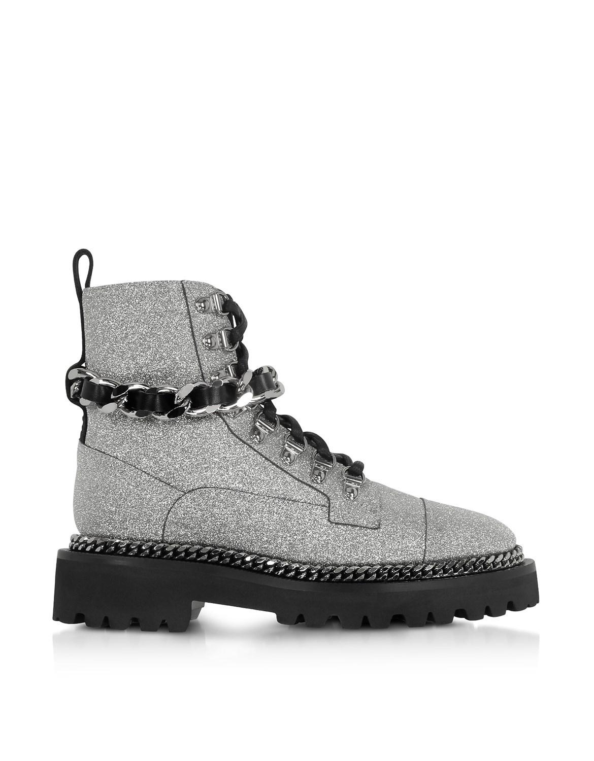 balmain silver boots