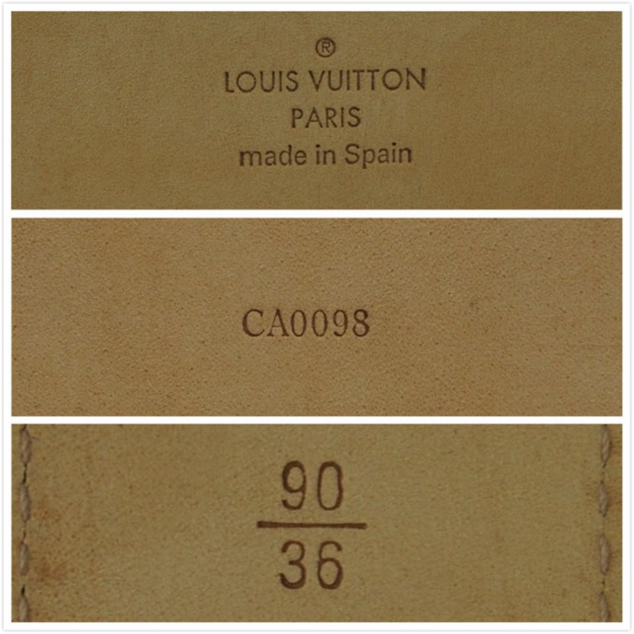 Louis Vuitton Authentic Damier Azur Canvas M9609u Initiales 40mm Belt Size 90/36 17039543ck in ...