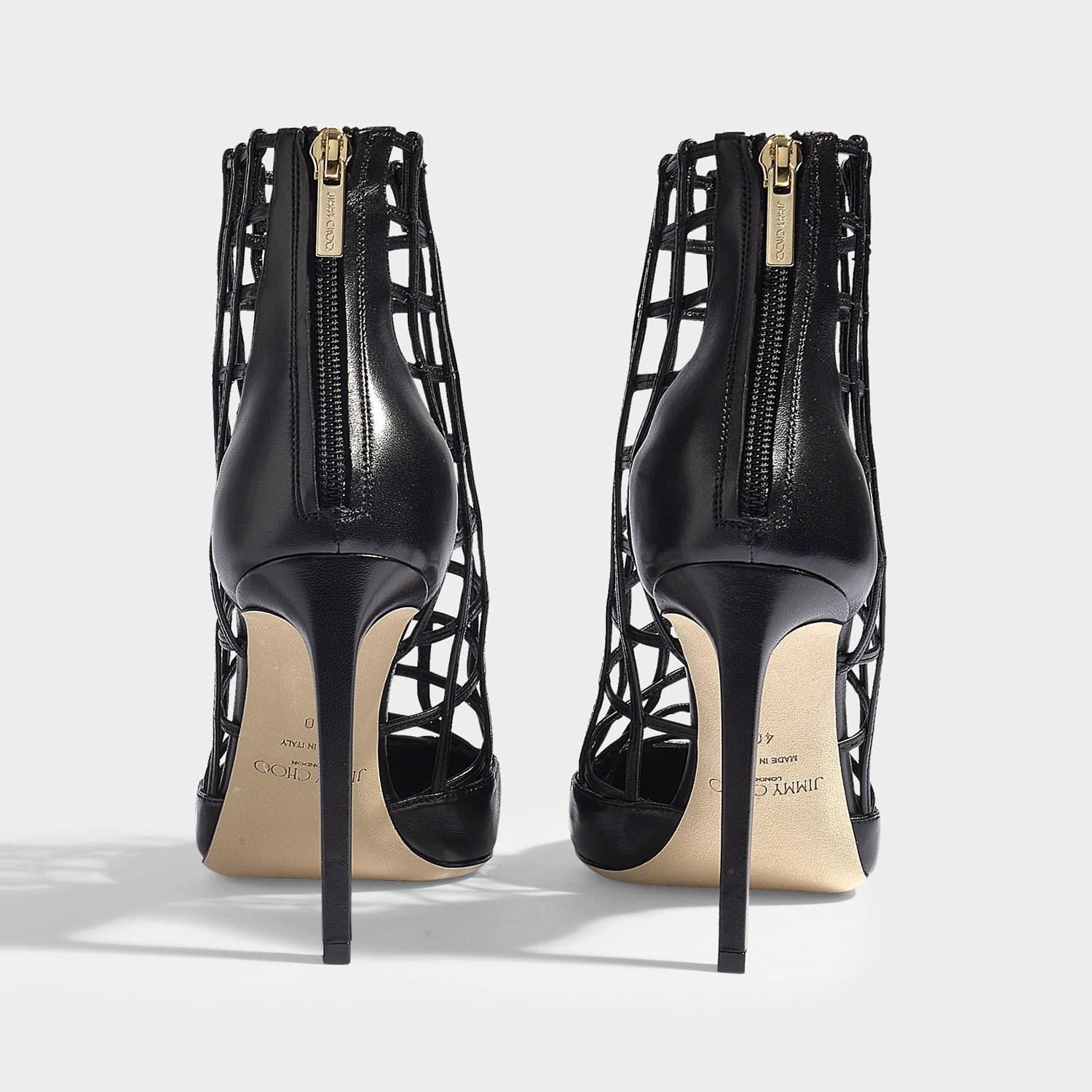 jimmy choo caged booties