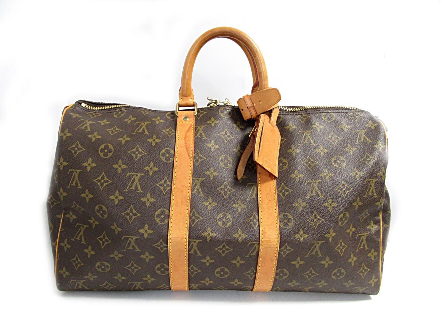 Louis Vuitton Auth Keepall 45 Boston Handbag M41428 Monogram Canvas Used Vintage in Brown for ...