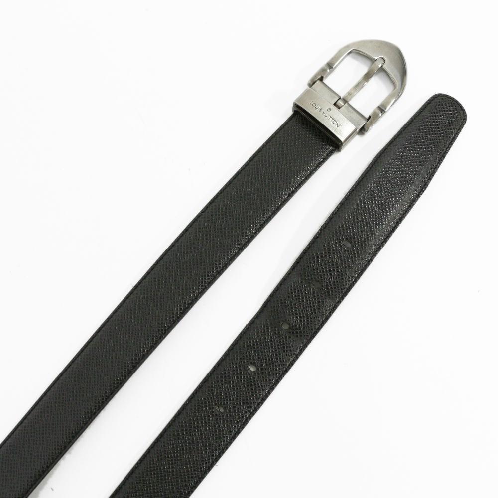 Louis Vuitton Leather Taiga Saint-tur-belt / Made In France / M6343q / Black Xsilver / for Men ...