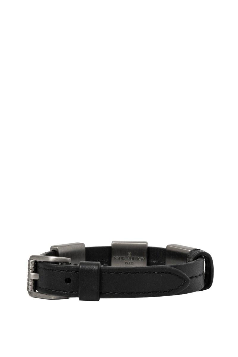 Louis Vuitton Leather Pre-owned Bracelet in Black for Men - Lyst