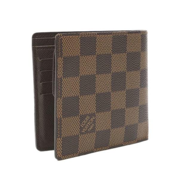 Louis Vuitton Canvas Damier 2 Fold Wallet Portefeiulle Marco N61675 in Brown for Men - Lyst