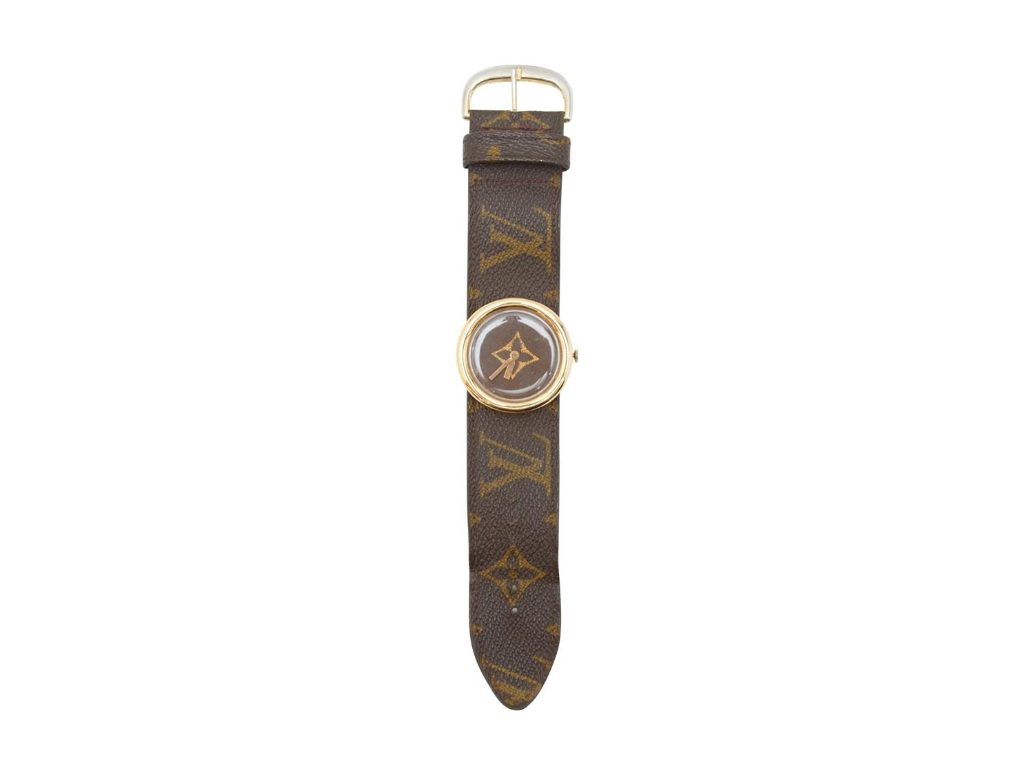 Louis Vuitton Brown Vintage French Company Monogram Watch for Men - Lyst