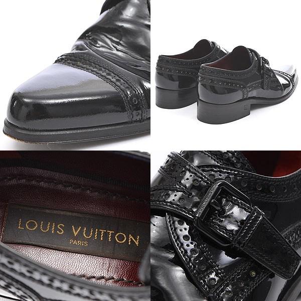 Louis Vuitton Dress Shoes Monk Strap Patent Leather Black # 5 1/2 Shoes for Men - Lyst