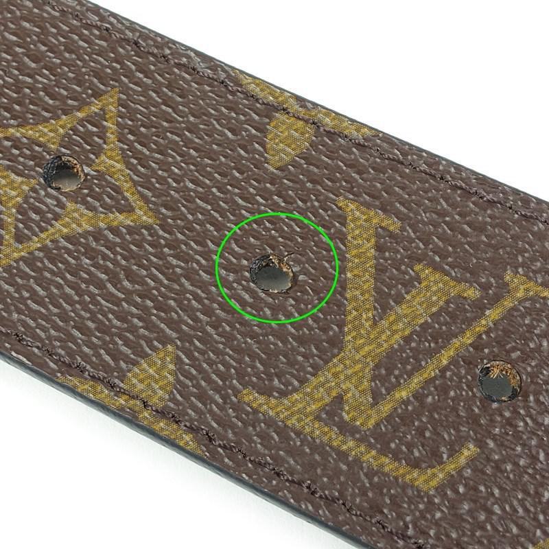 Louis Vuitton Blue brown Reversible Belt Natural Resource Department