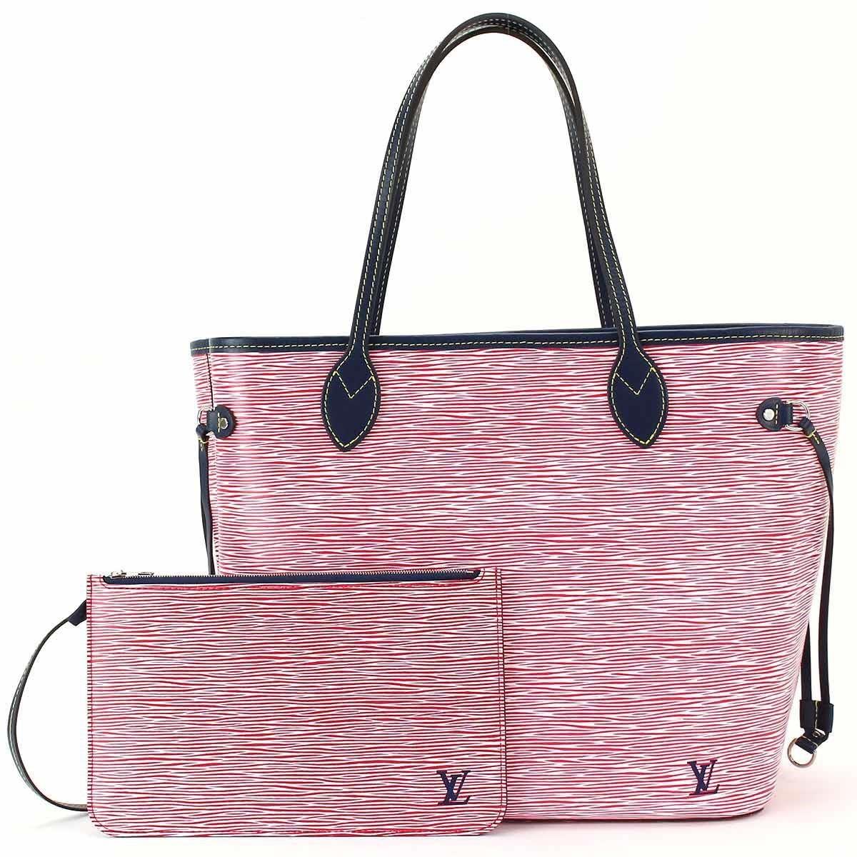 Louis Vuitton Epi Denim Neverfull Mm Tote Bag Rouge M54546 90041096.. in Blue - Lyst