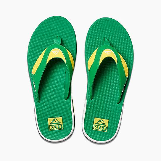 Reef Synthetic Men's Fanning in Green/Yellow (Green) for Men - Lyst