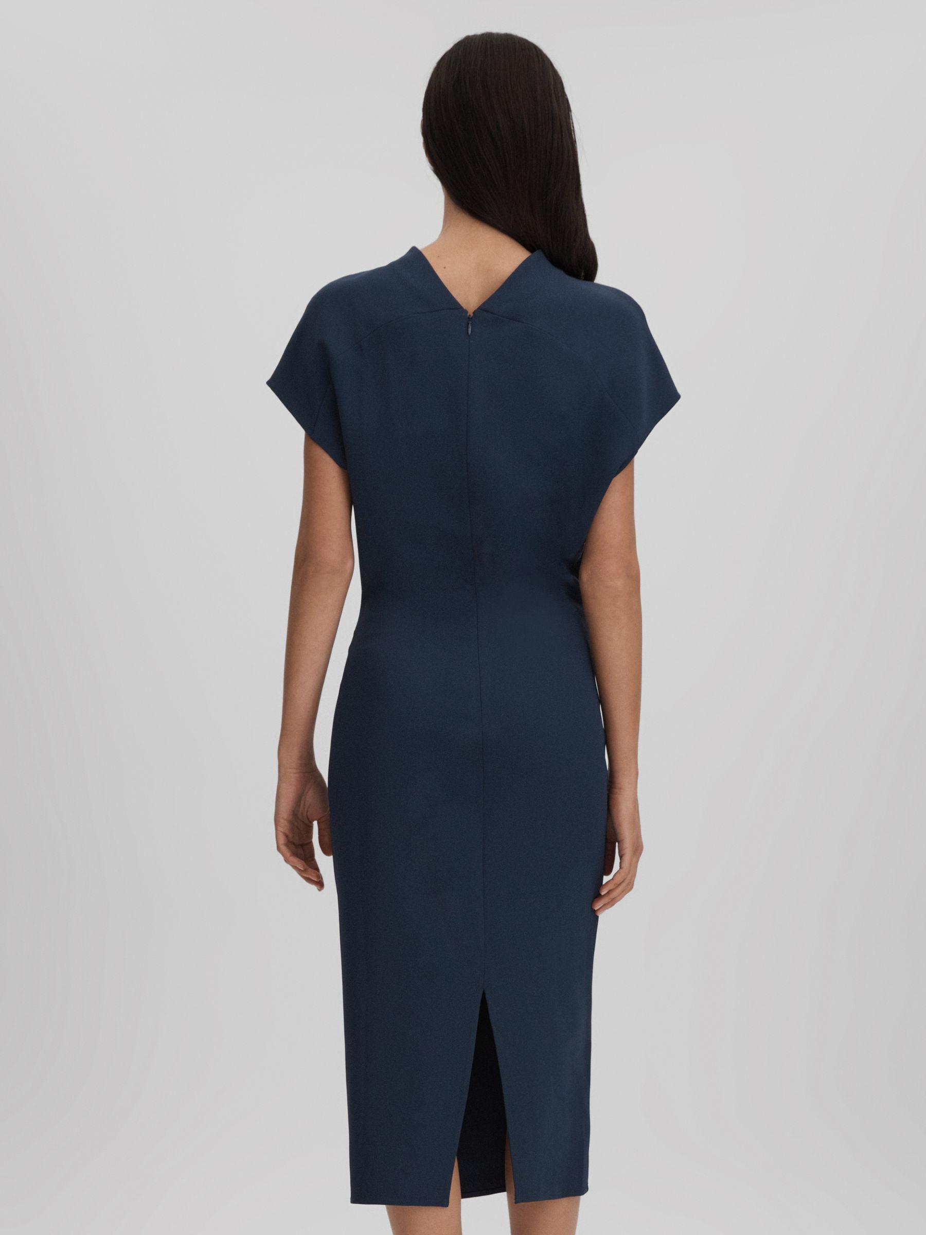 reiss stacey ruched midi dress REISS Stacey Ruched Midi Dress