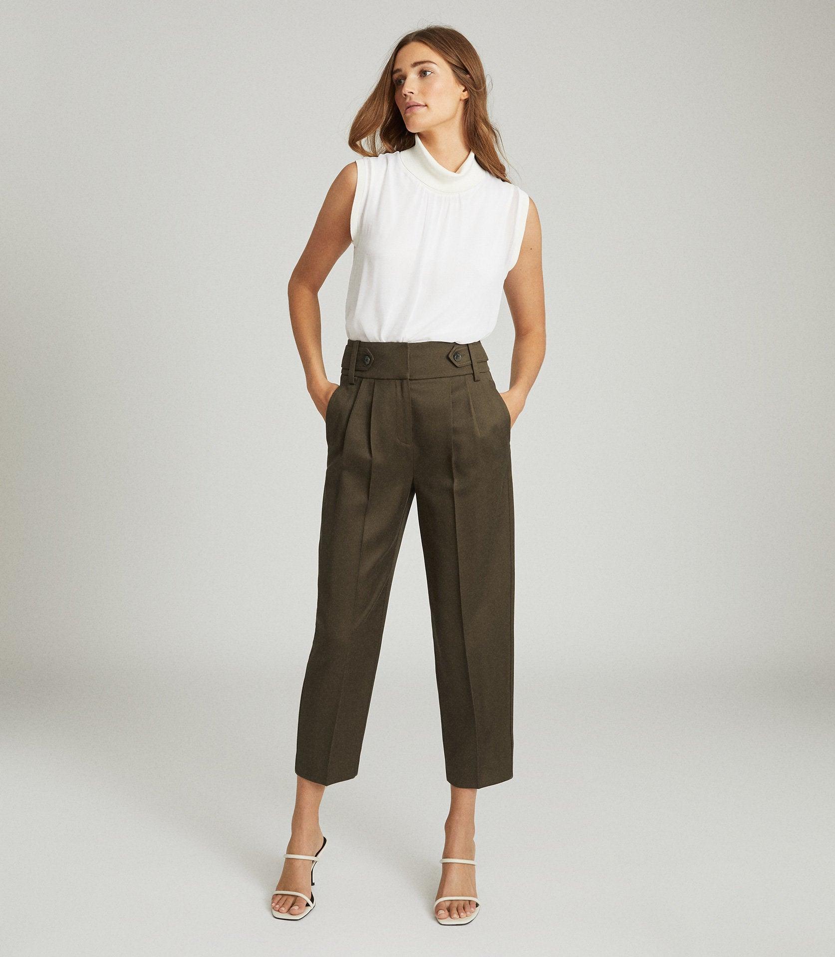 Reiss Stanton - Cropped Tapered Trousers | Lyst