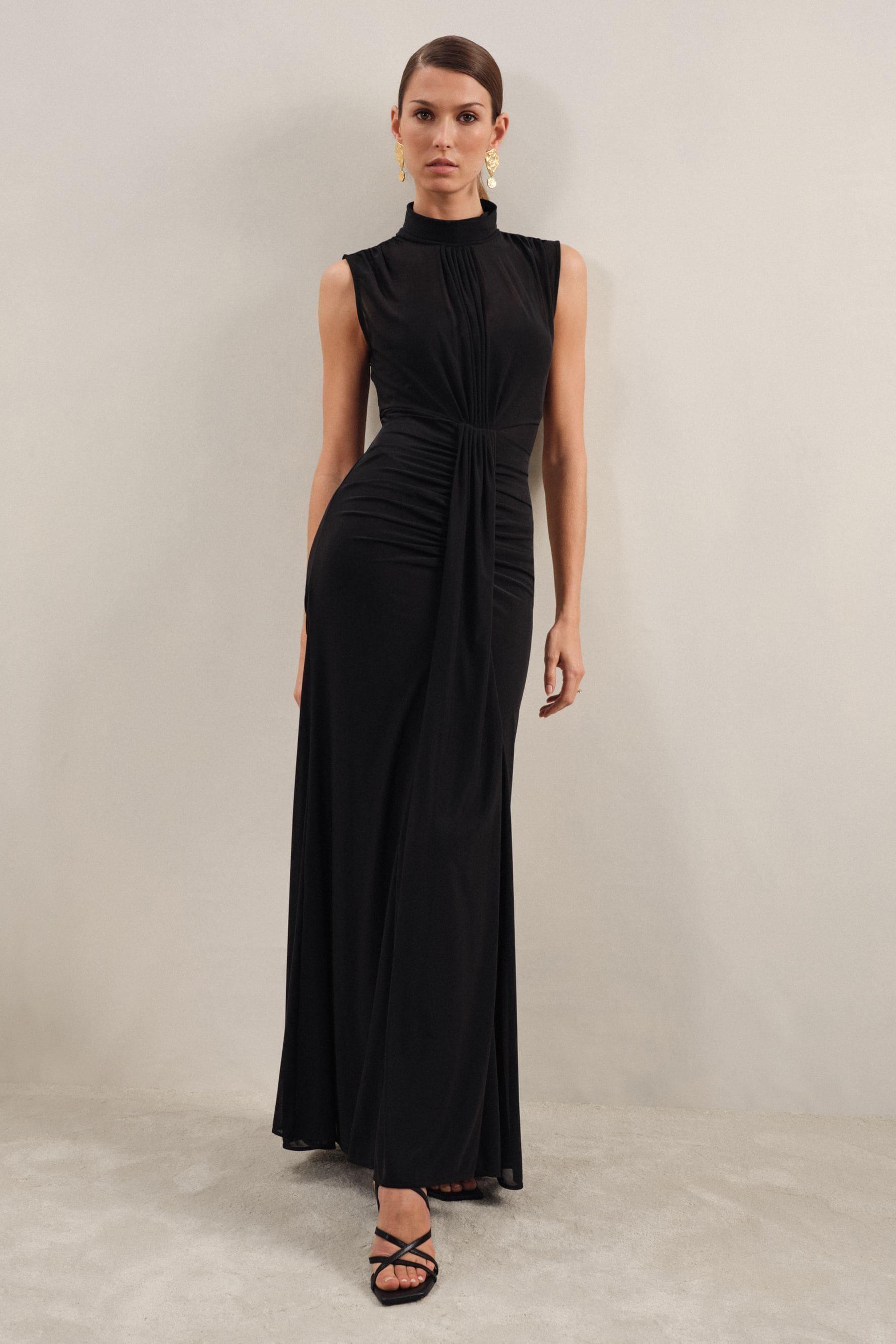 【海外限定】REISSドレス☆Black Daniella Sleeveless Ruched Ma Reiss Daniella Sleeveless Ruched Dress in Black | Lyst