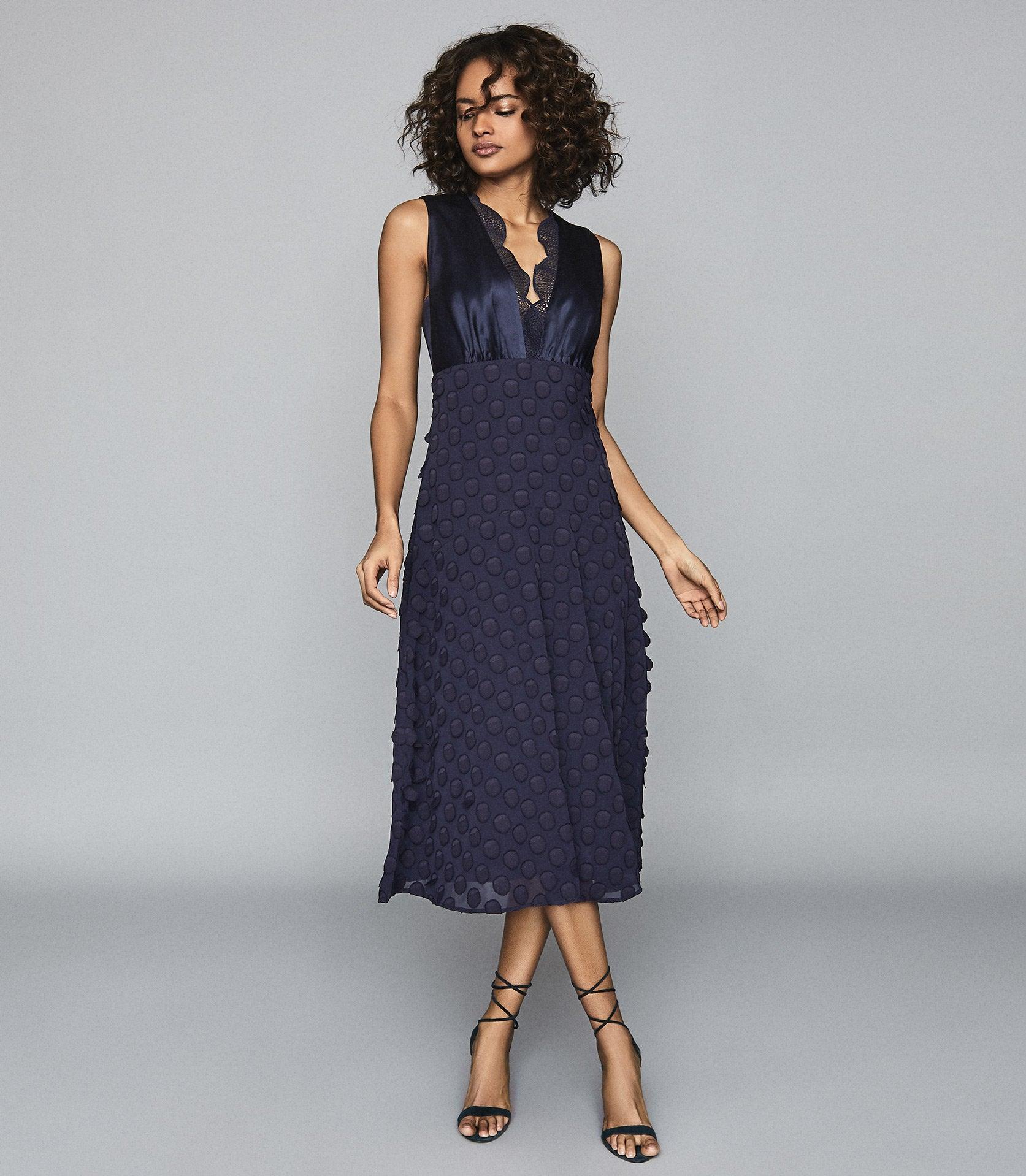 jacquard dress midi