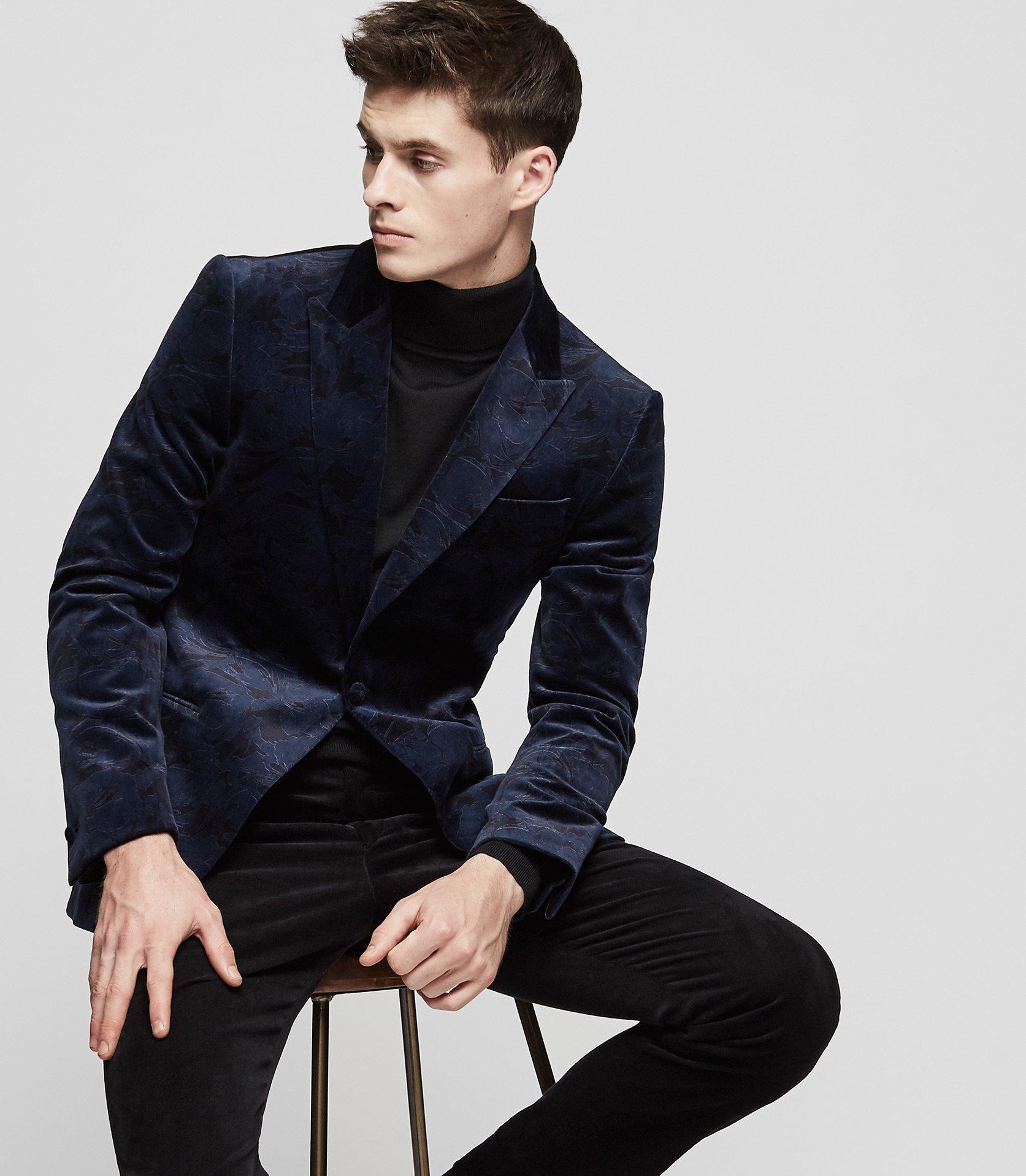 Reiss Velvet Gene in Black for Men - Lyst