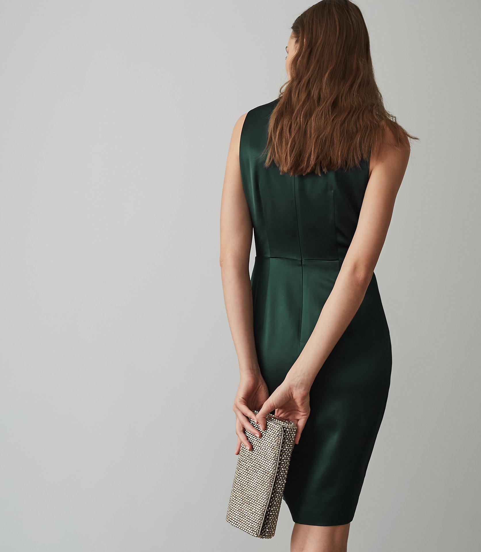 reiss dark green dress