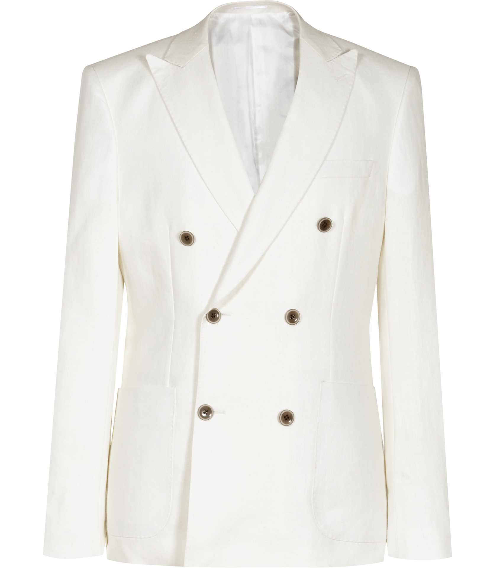 Lyst Reiss Pope B Linen Doublebreasted Blazer in White for Men