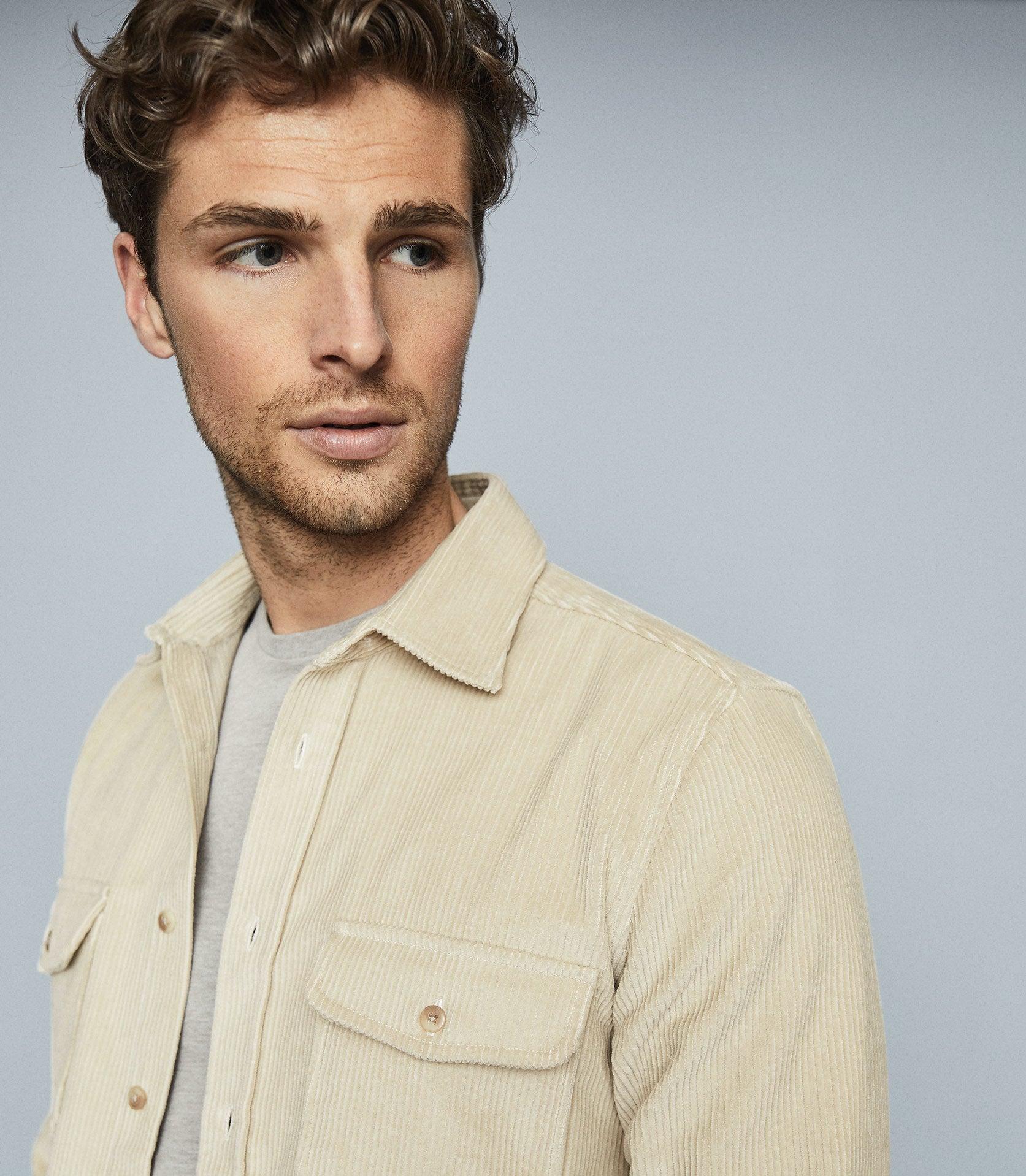 Reiss Corduroy Overshirt in Natural for Men | Lyst
