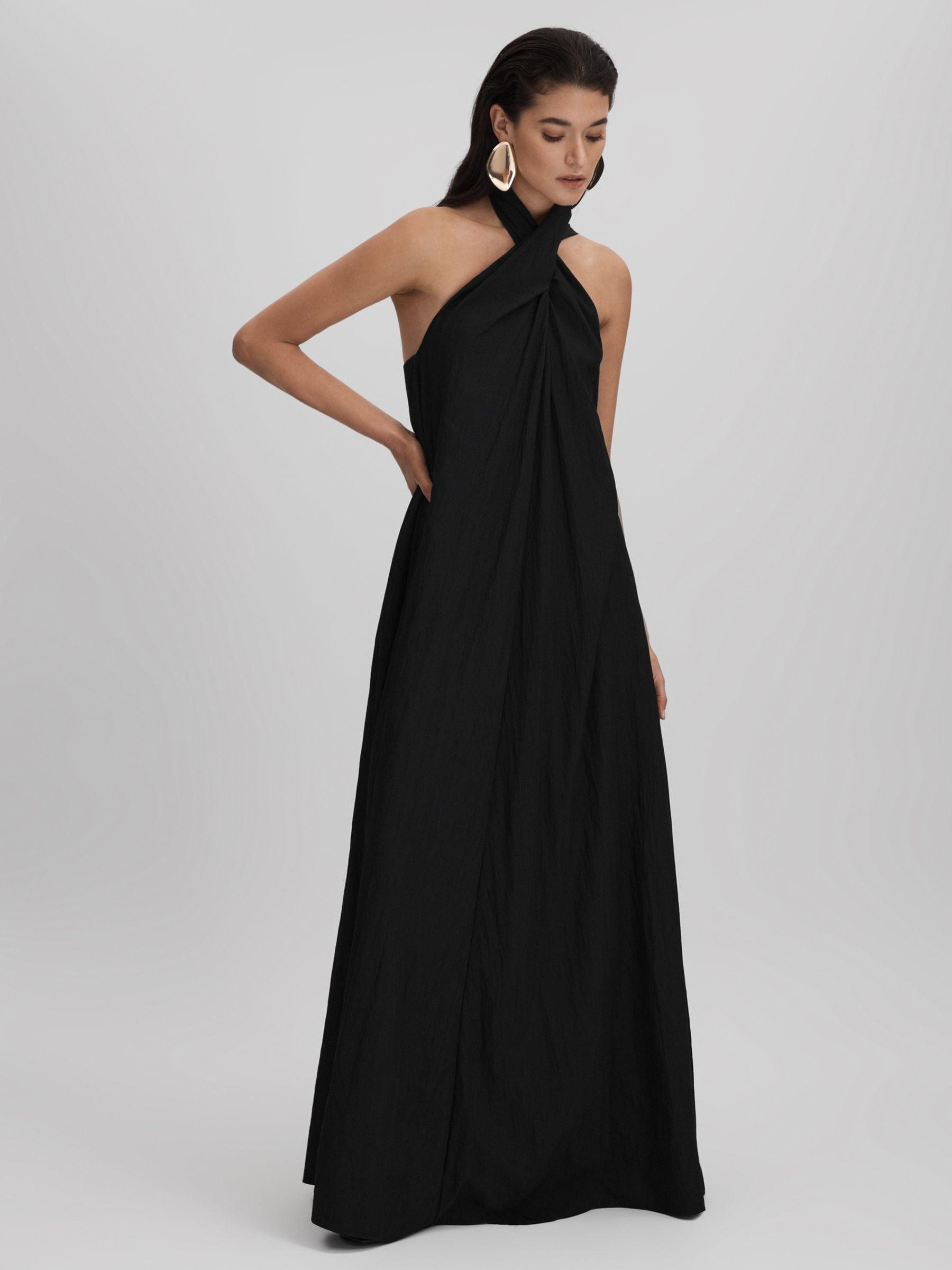 reiss livvy open back dress Reiss Open Back Midi Dress in Teal