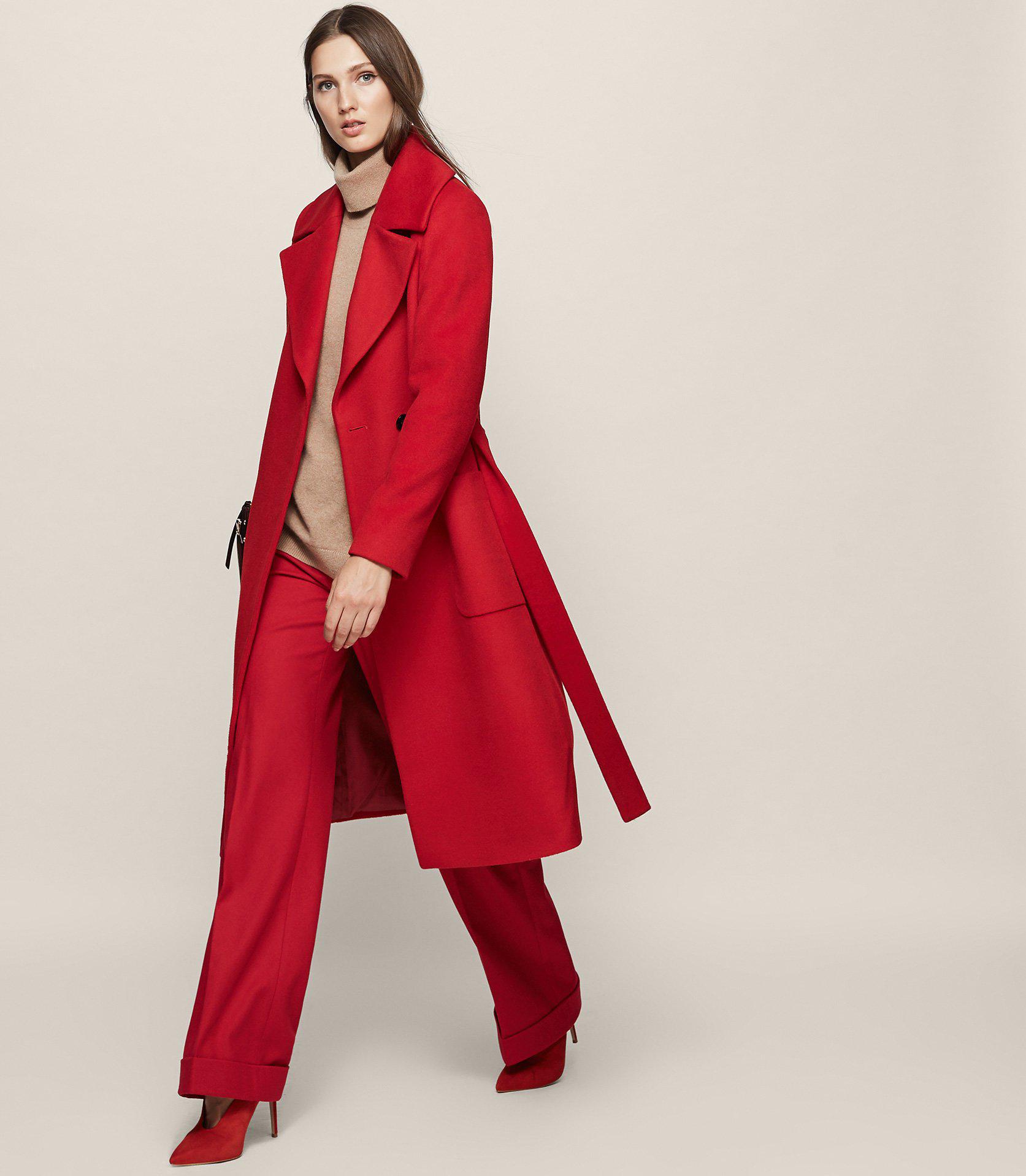 reiss raspberry coat