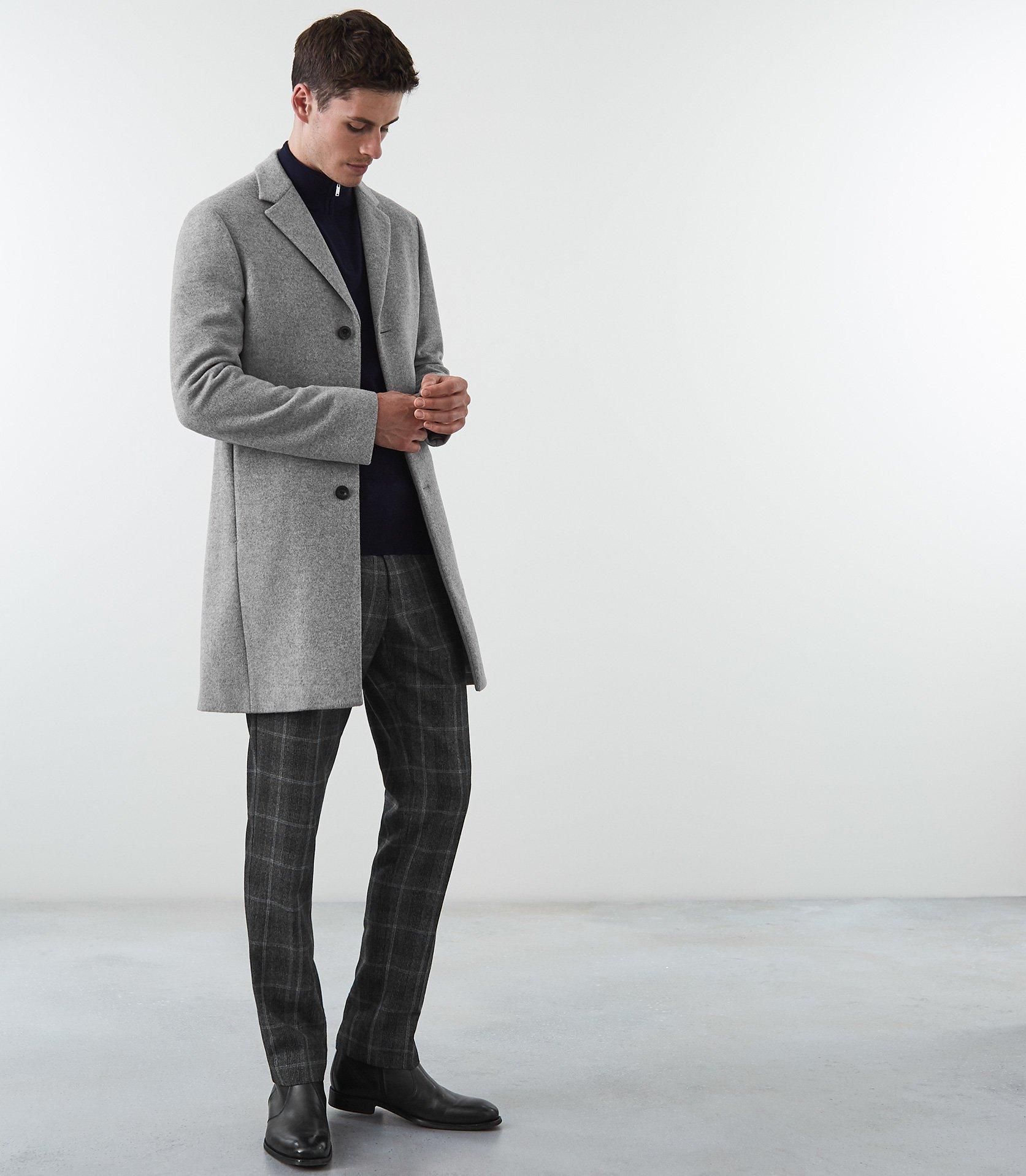 Reiss Gable - Wool Epsom Overcoat in Gray for Men | Lyst