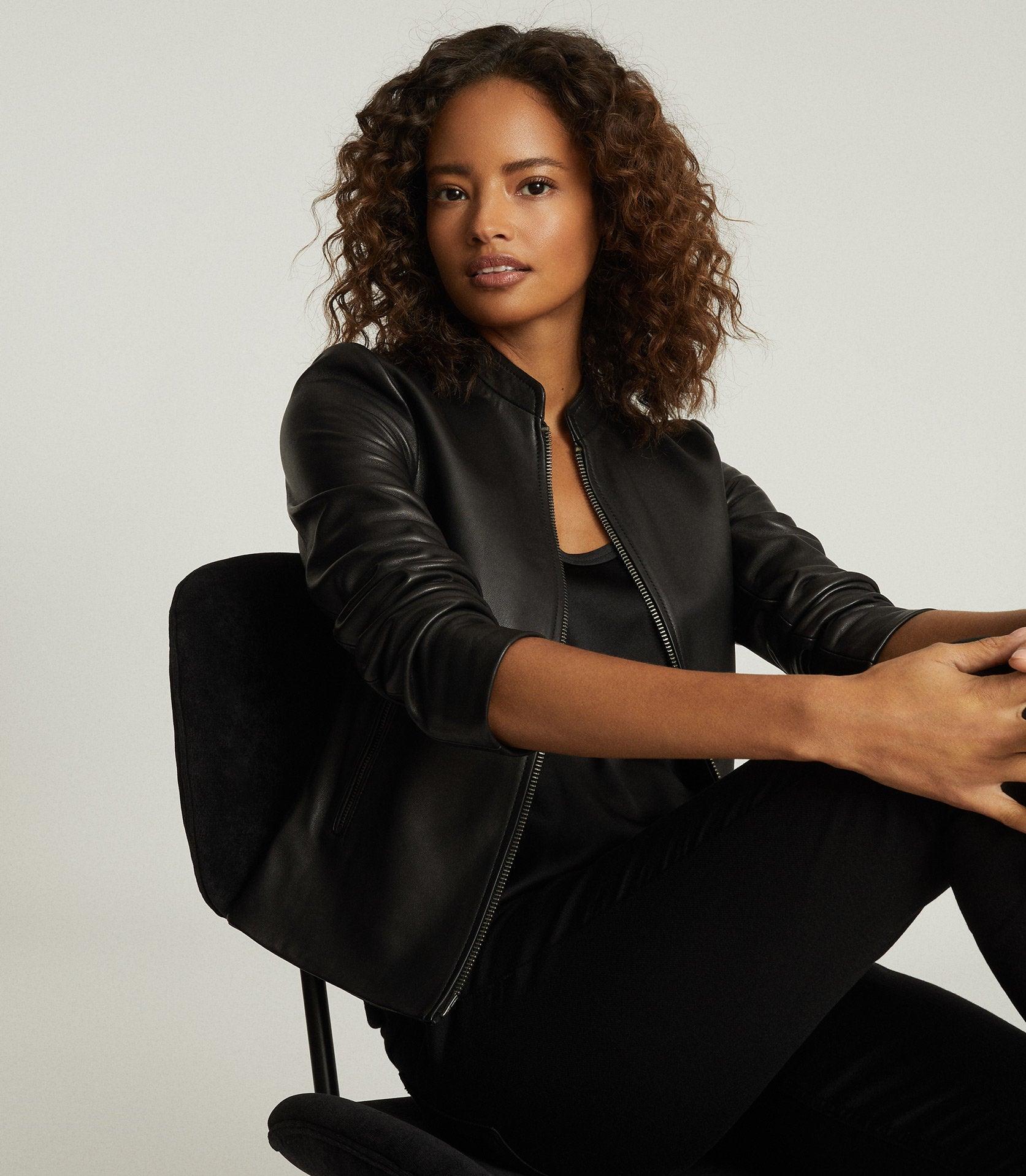 reiss aries leather jacket