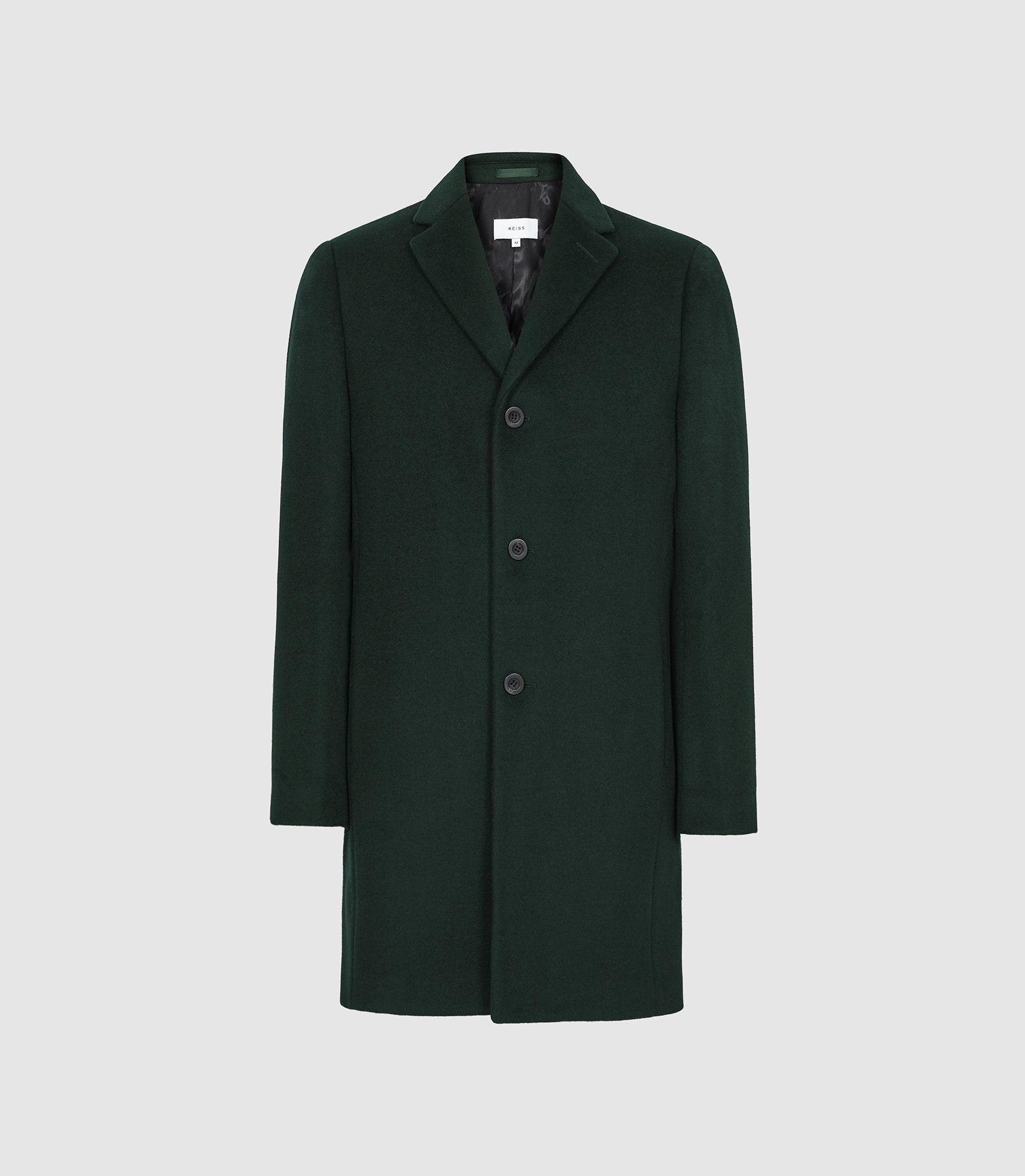 Reiss Gable - Wool Epsom Overcoat in Racing Green (Green) for Men 