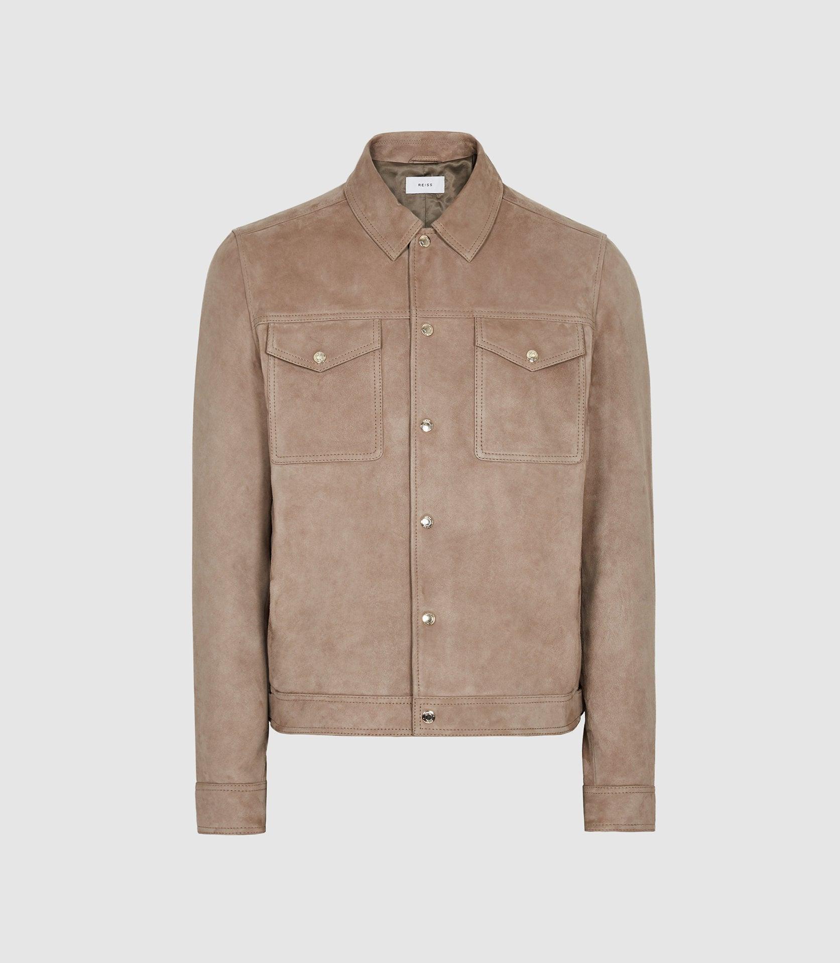 Reiss Jagger - Suede Trucker Jacket for Men | Lyst