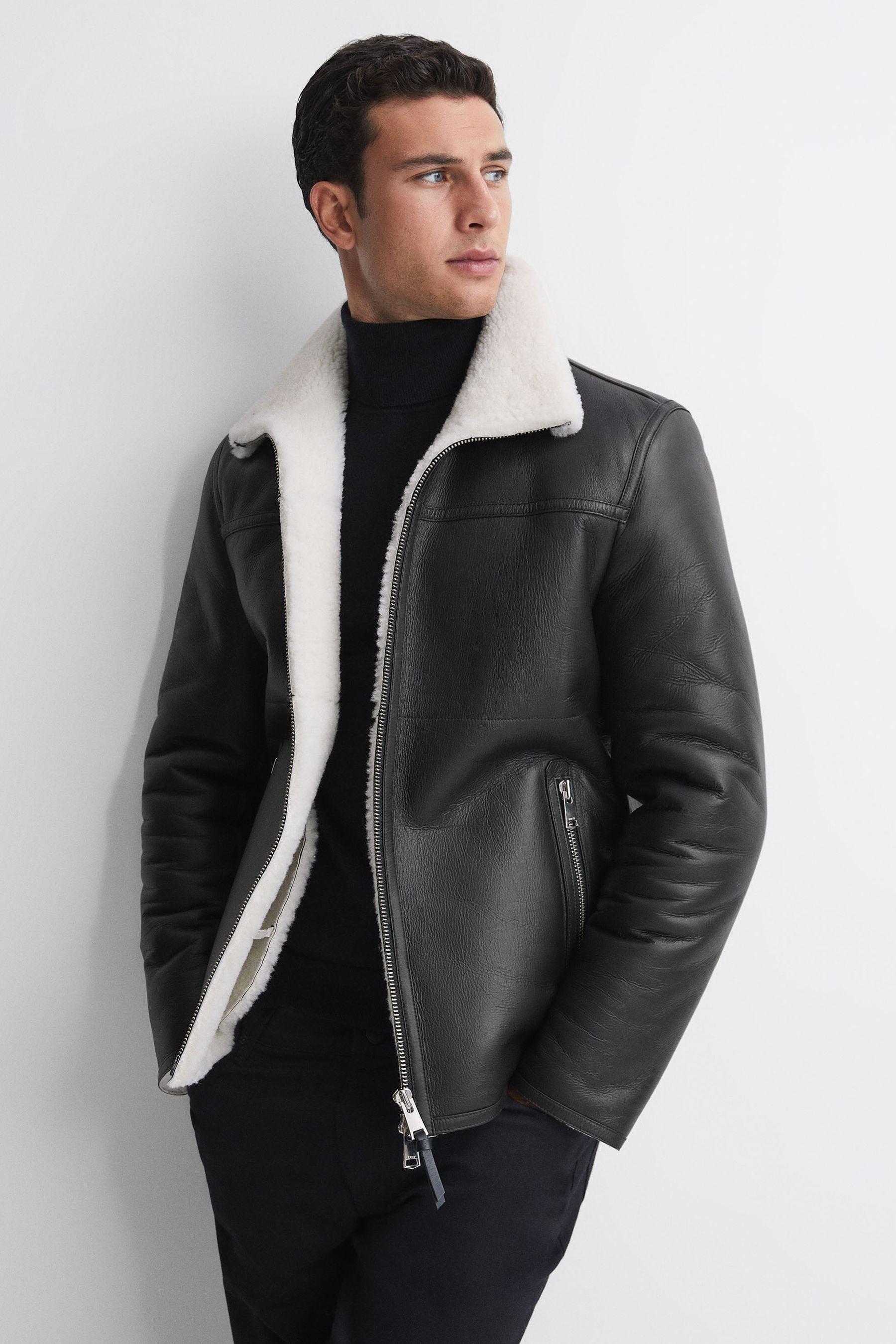 Reiss hudson leather jacket outlet
