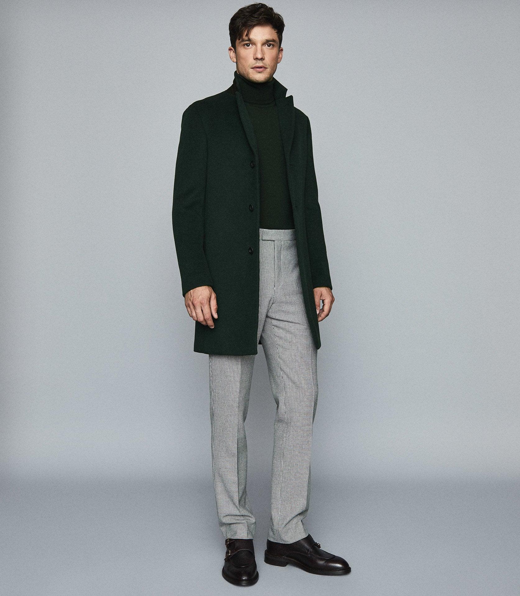 racing green charcoal overcoat