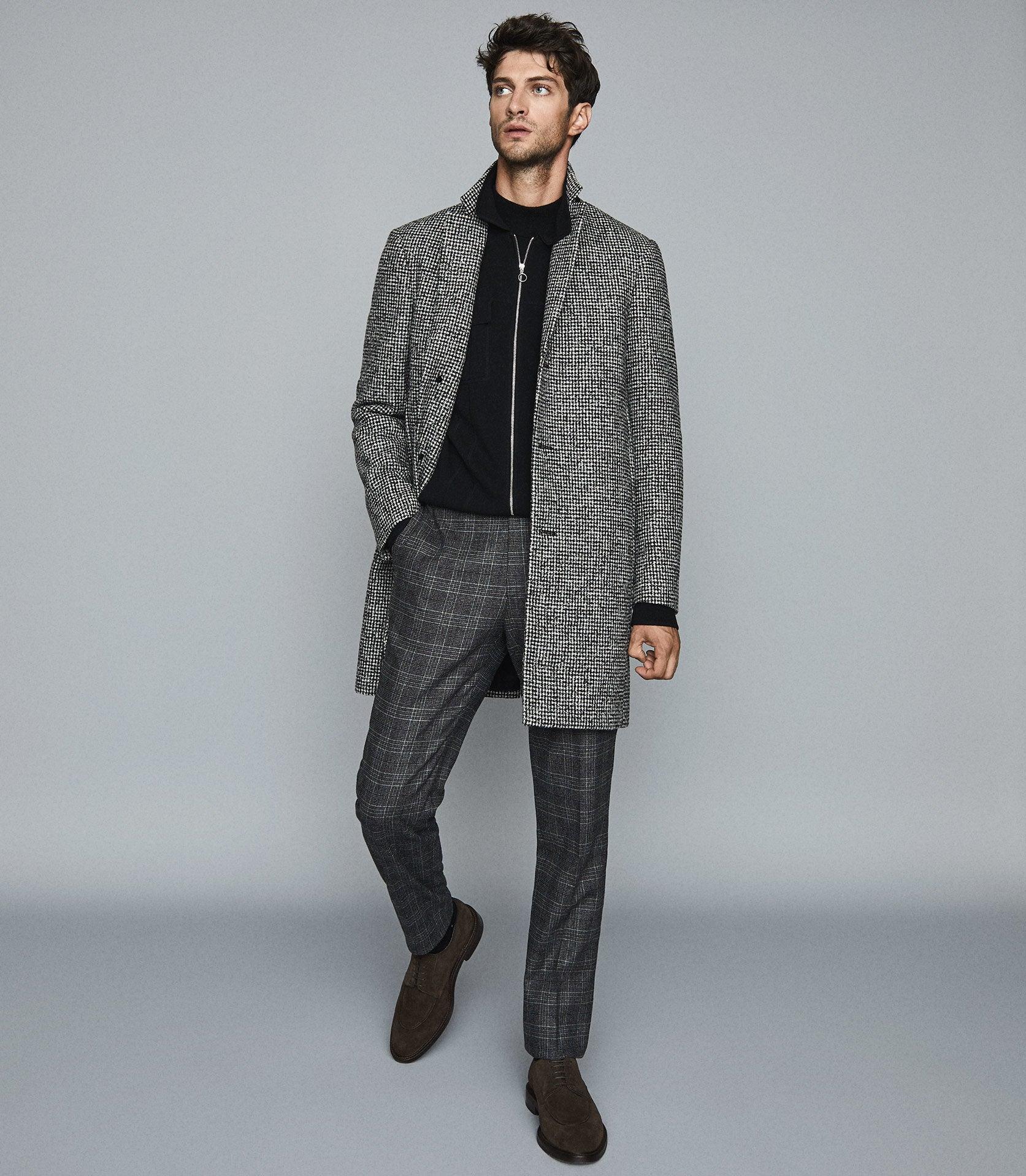 reiss grey wool coat
