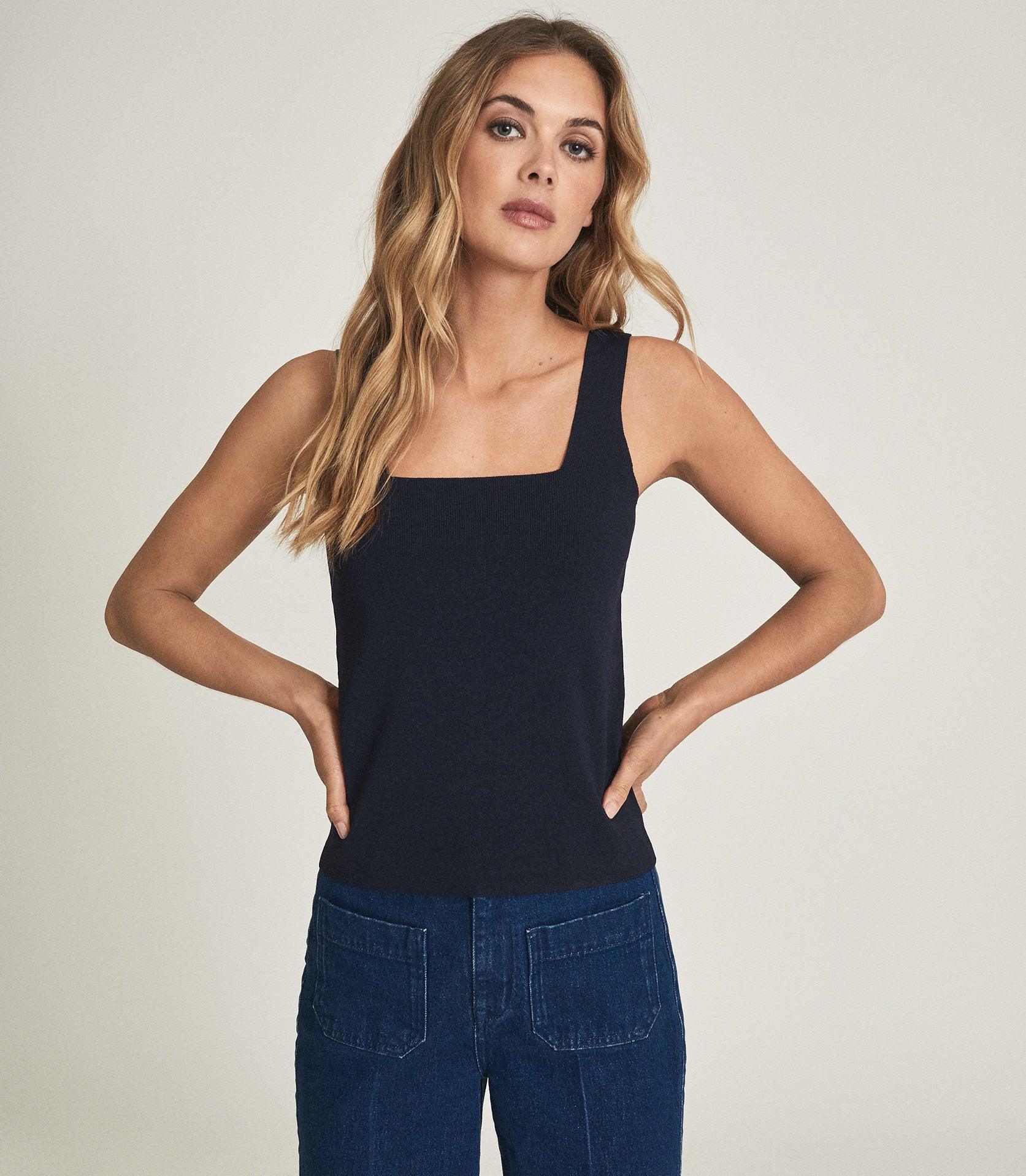 square neck vest top