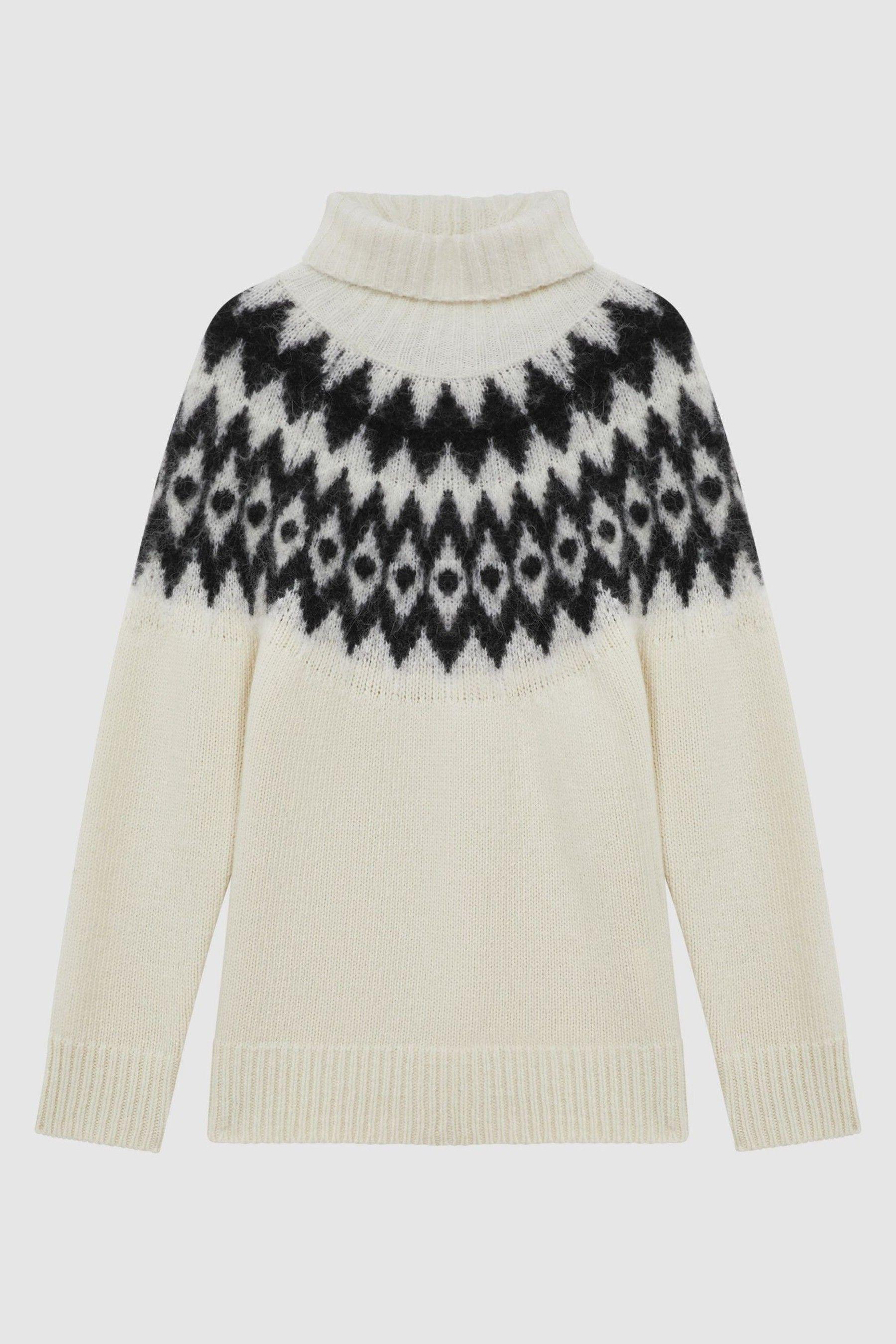 reiss sarah cashmere blend roll neck jumper