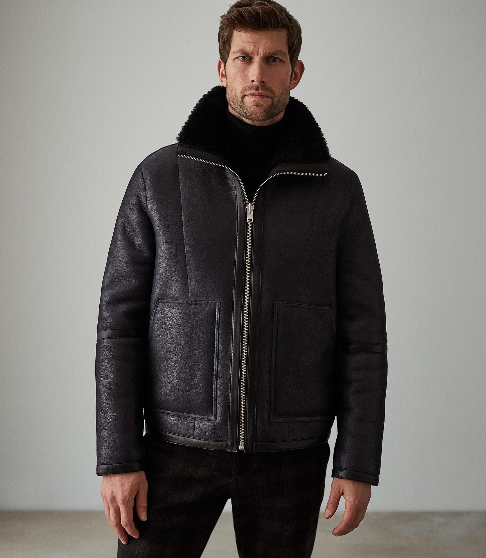 reiss shearling jacket
