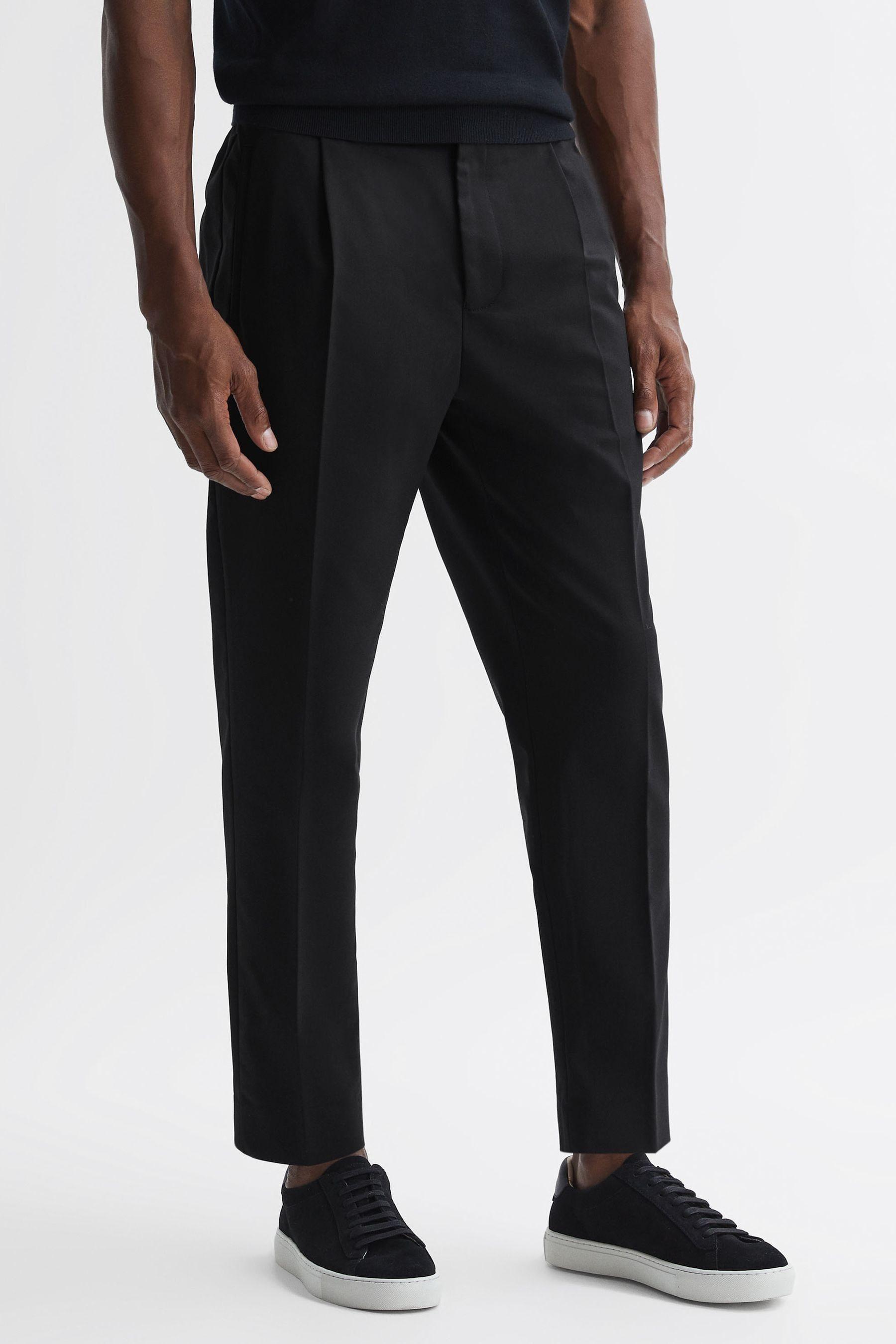 Reiss Hove - Black Technical Elasticated Trousers for Men | Lyst