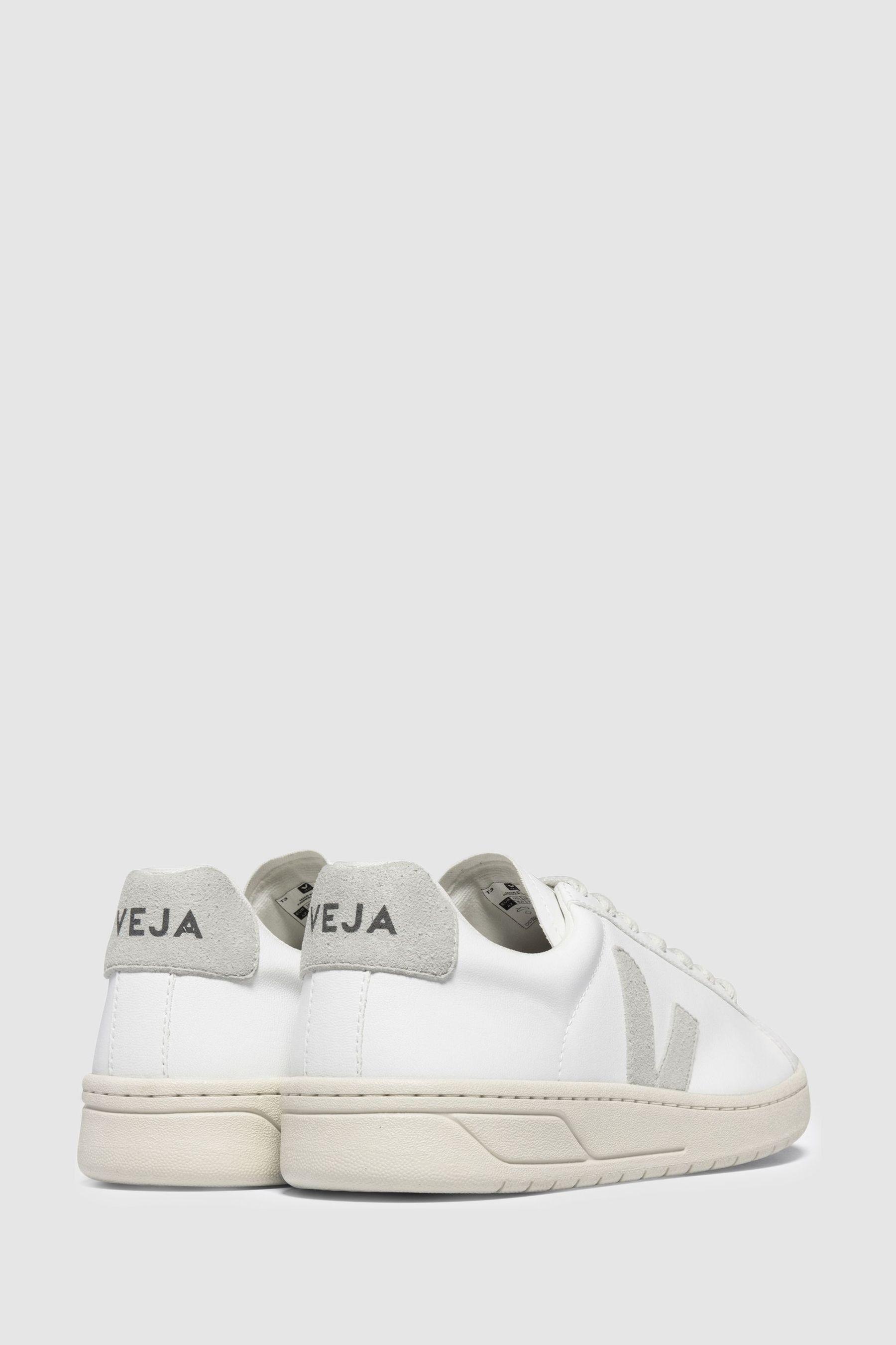White non shop leather trainers