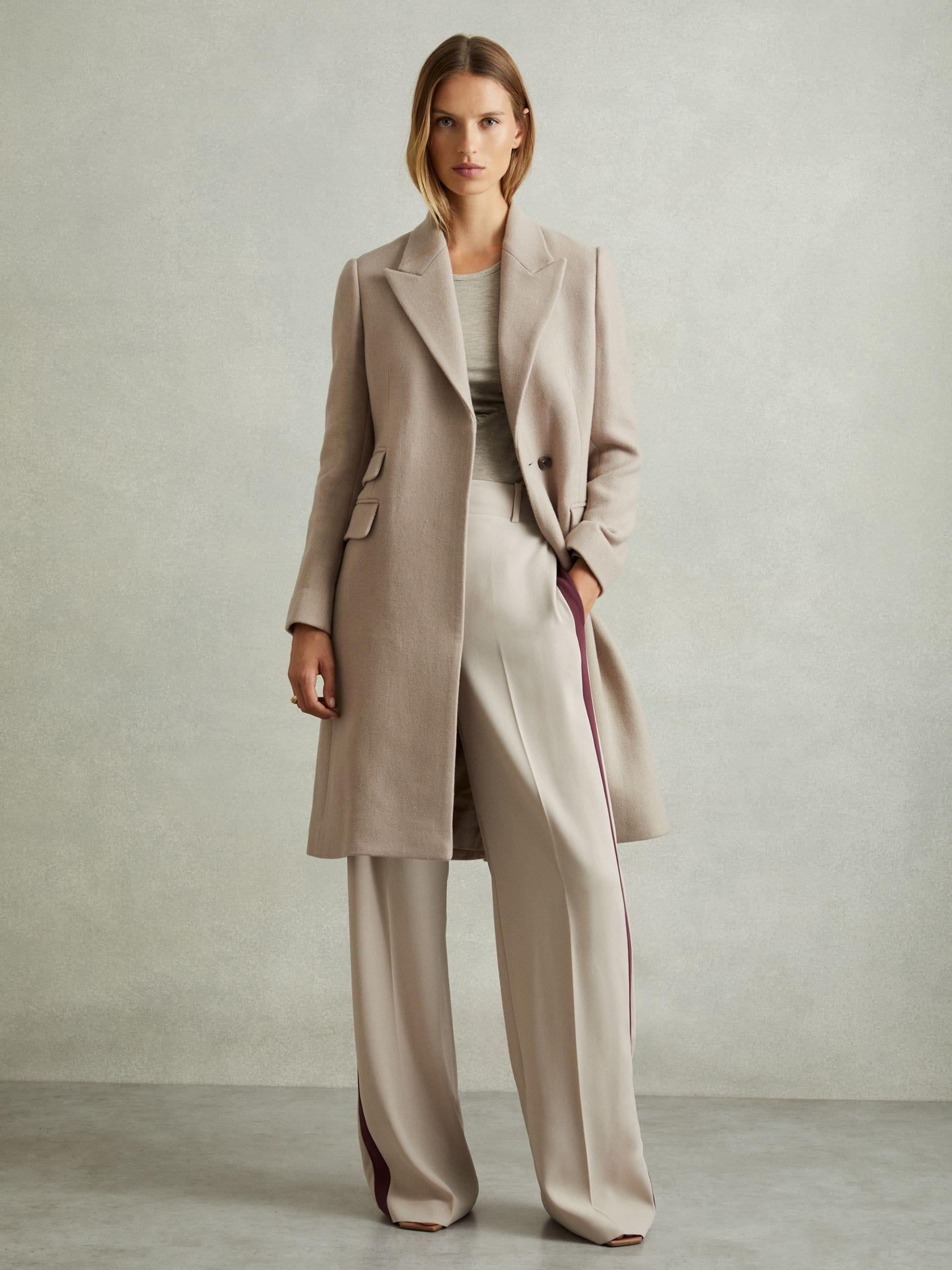 Reiss Louis Stone Petite Wool-blend Coat, Us in Natural Lyst UK