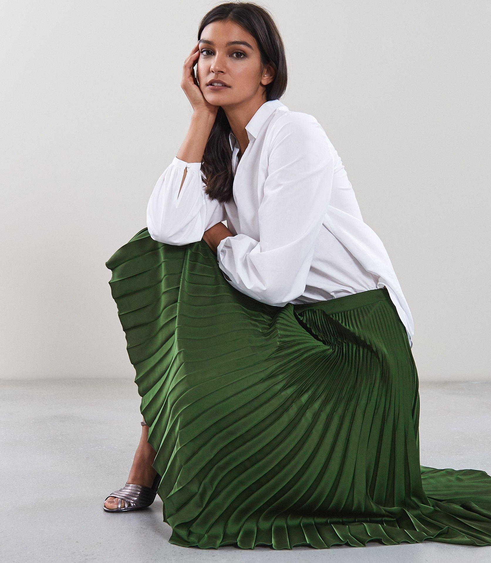 Green skirt reiss online