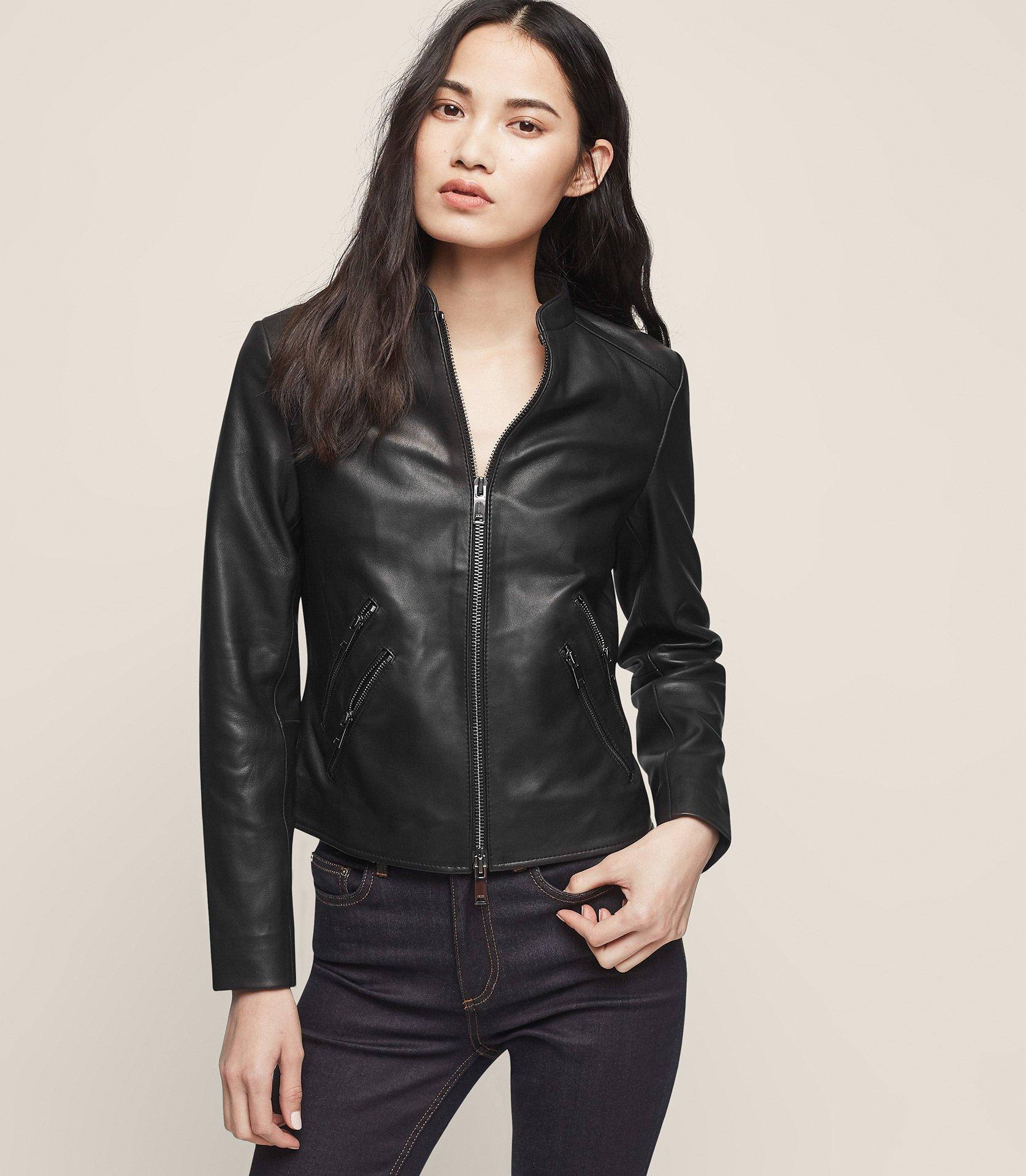 thea leather racer jacket