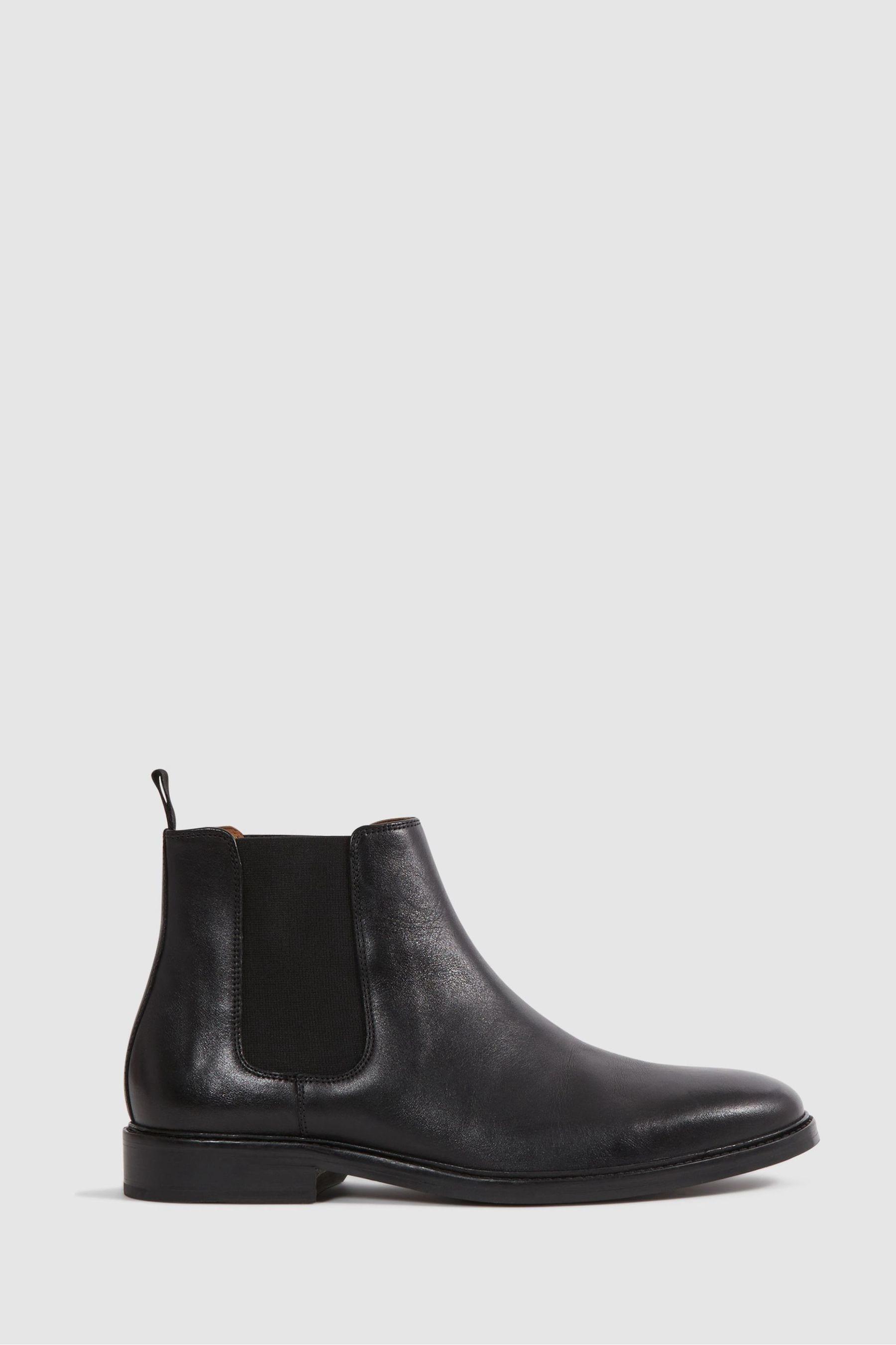 Reiss Renor - Black Leather Chelsea Boots for Men | Lyst UK