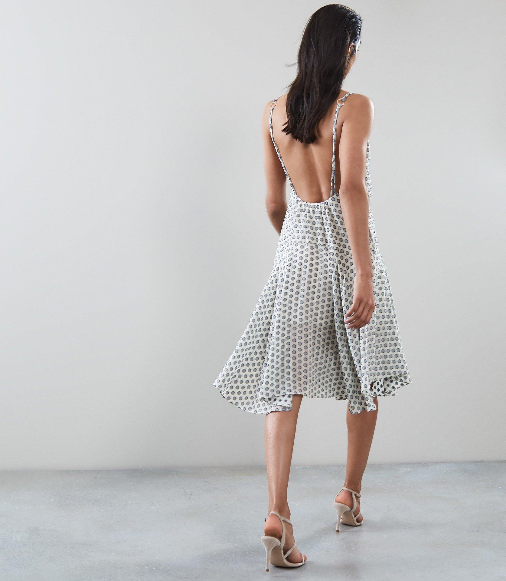 Reiss Synthetic Nicole Polka Dot Summer Dress in White Lyst