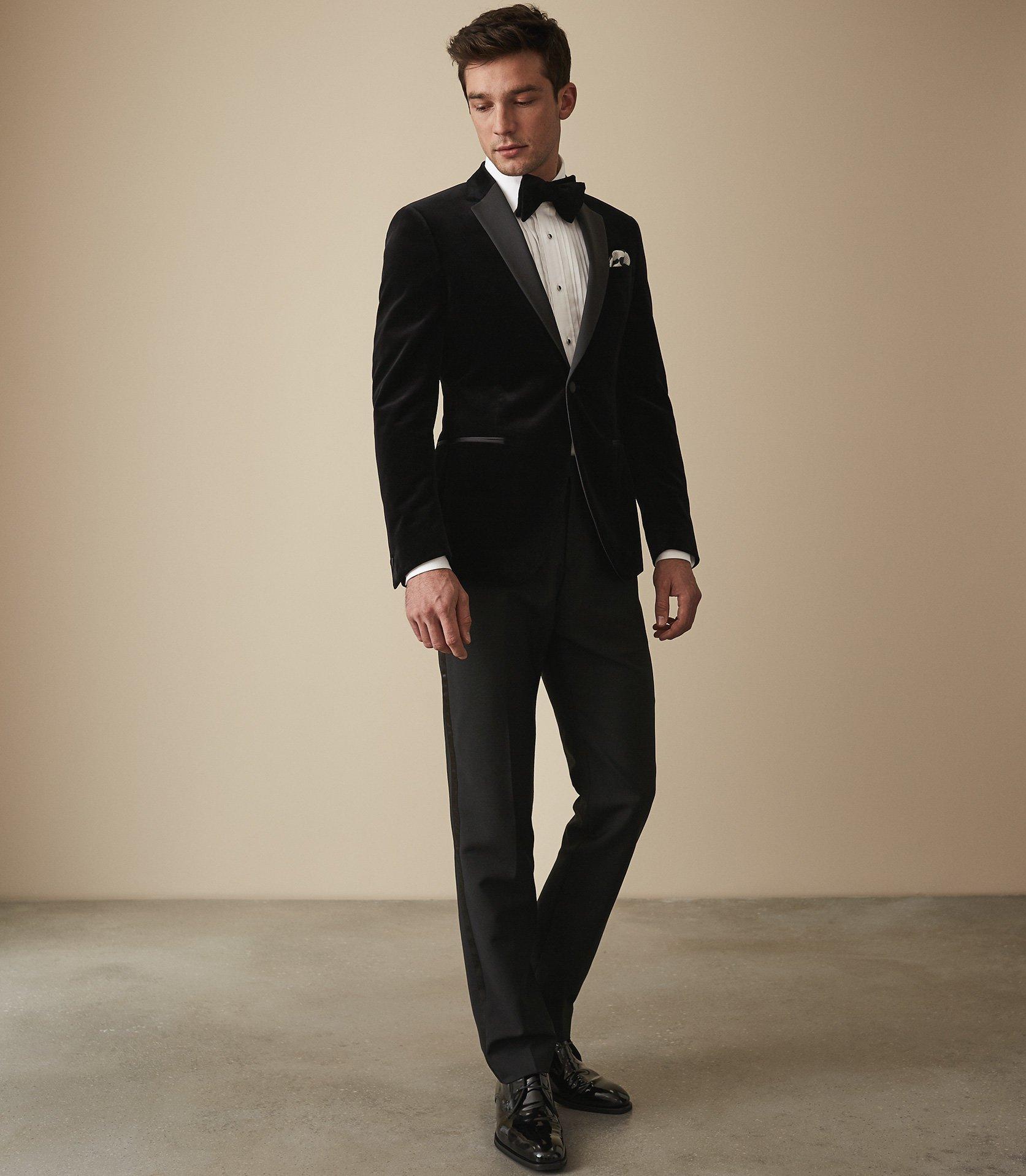 white shawl collar dinner jacket