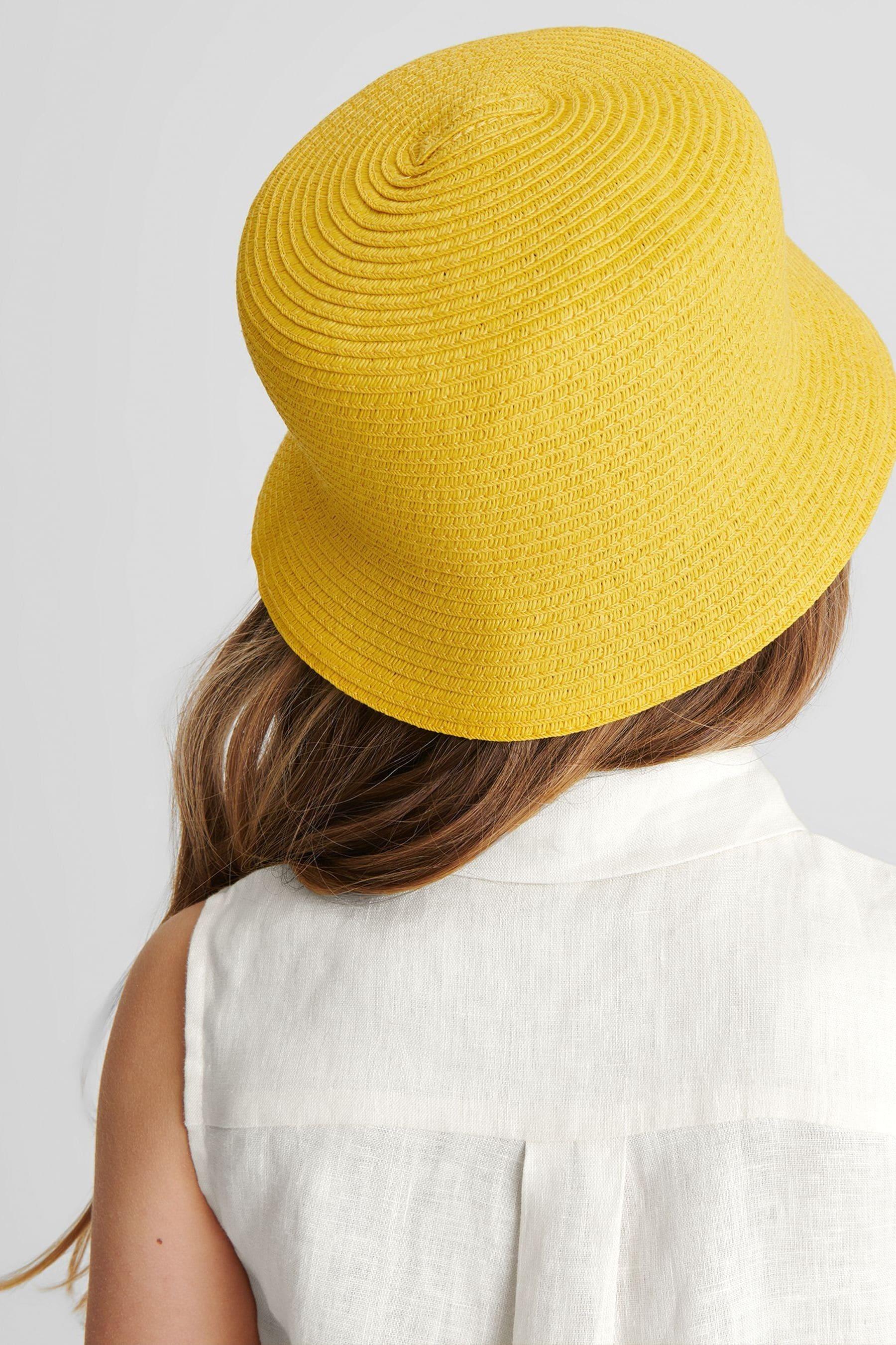 Reiss Yellow Woven Bucket Hat Lyst UK