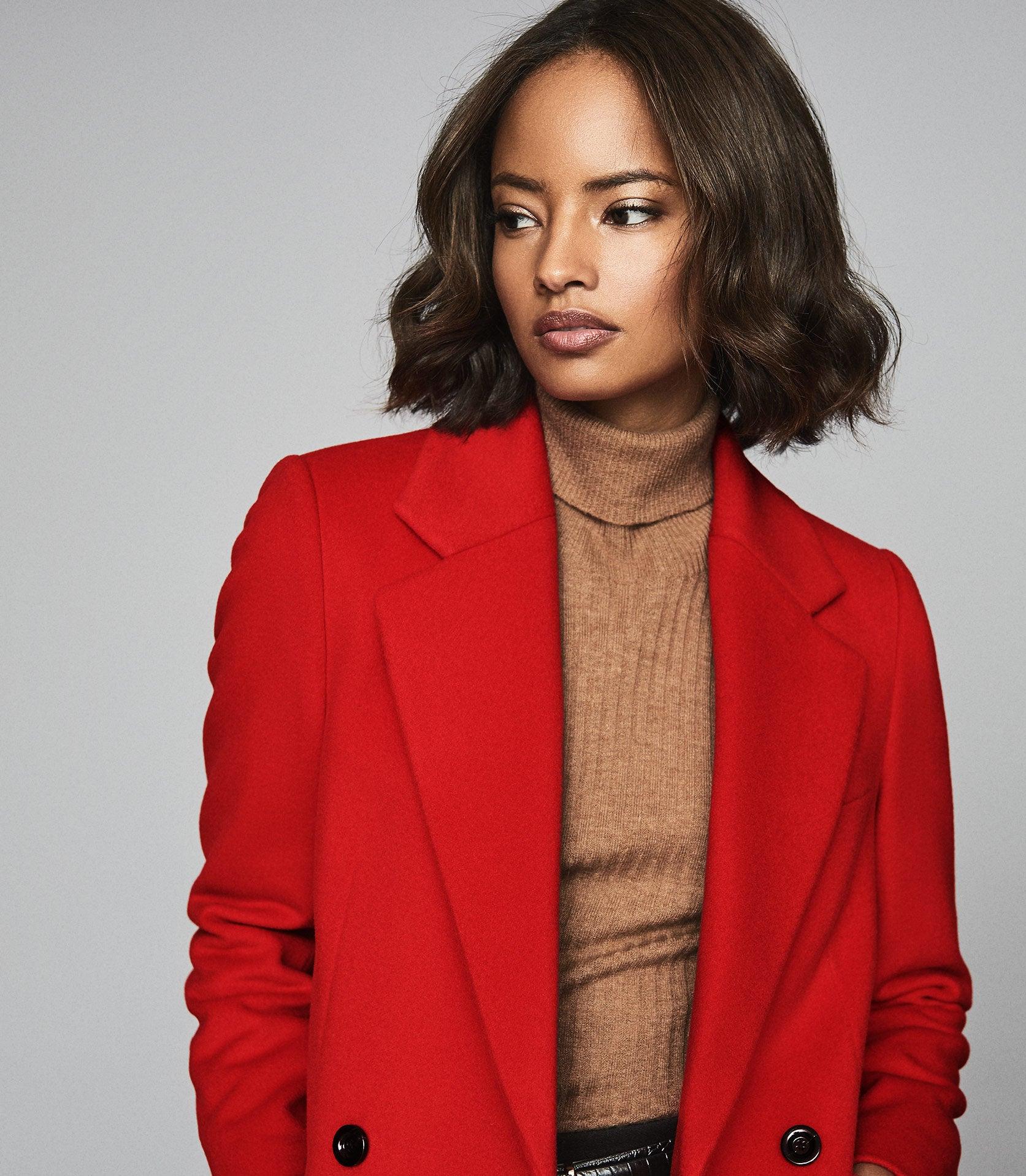 reiss red coat