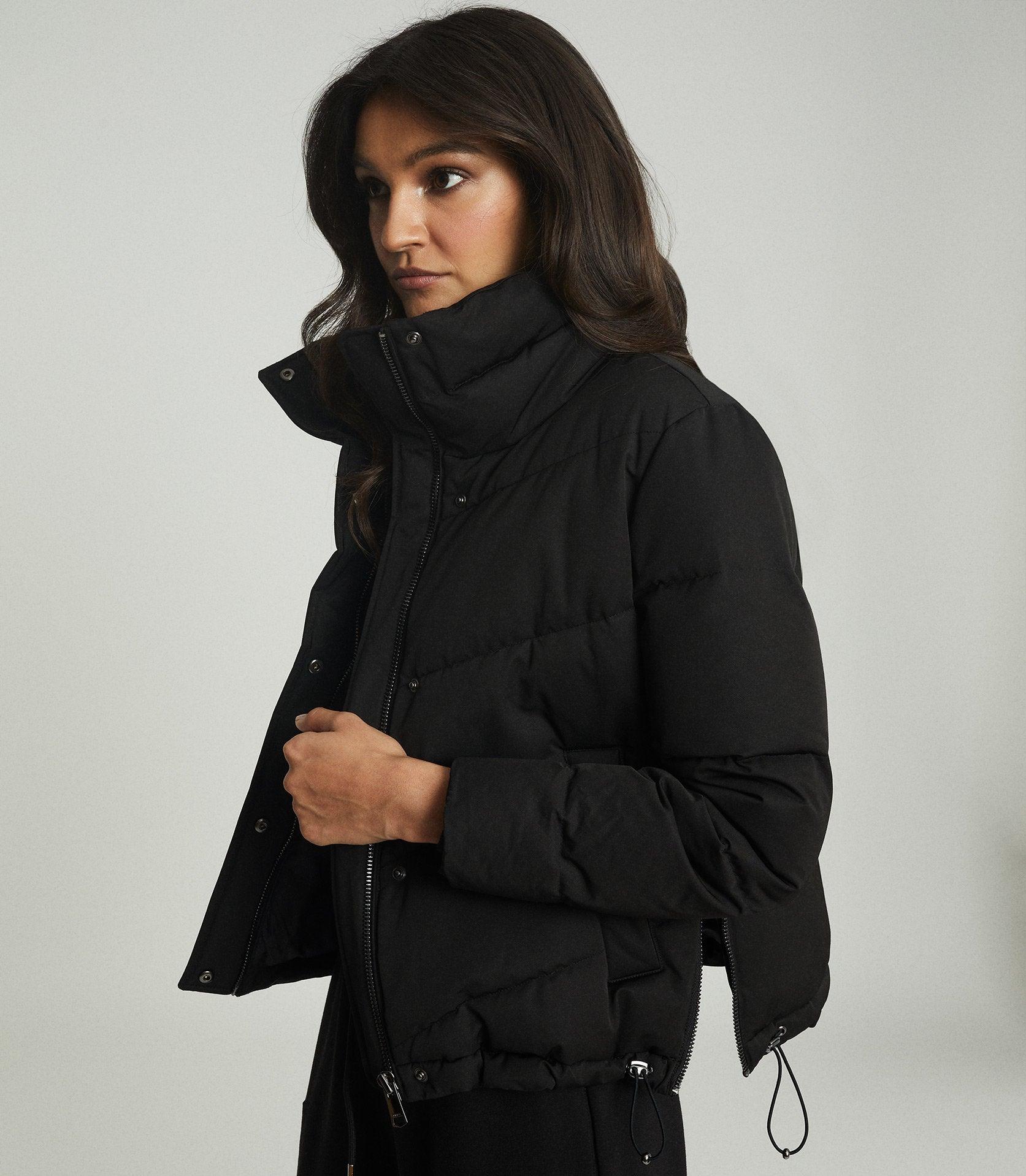 side zip puffer jacket